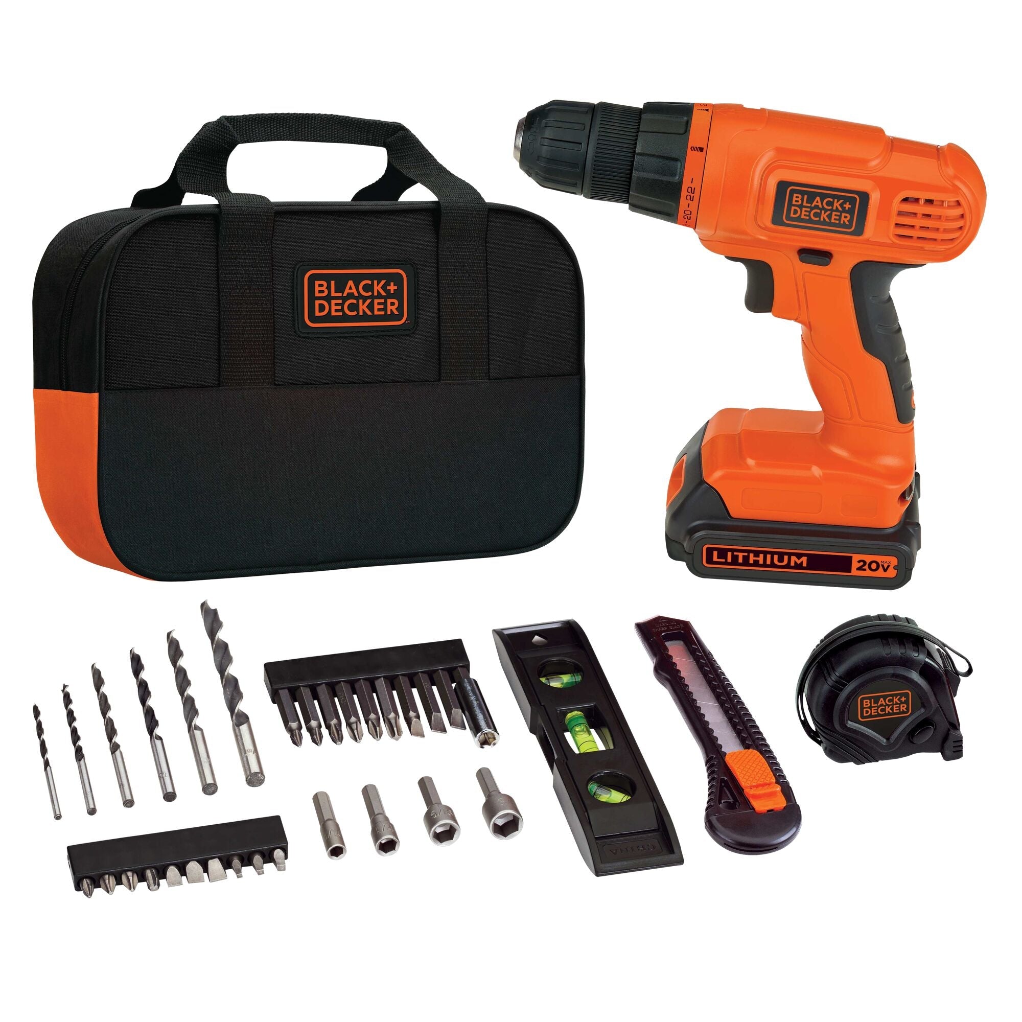 20V MAX* POWERCONNECT™ Cordless Drill/Driver 35-Piece Project Kit, Battery and Charger Included