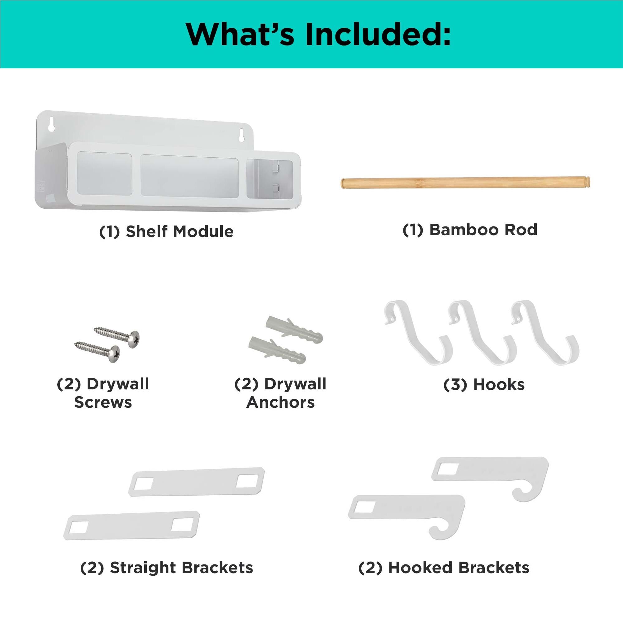 Hanging / Magnetic Rack System-Shelf W/Brackets