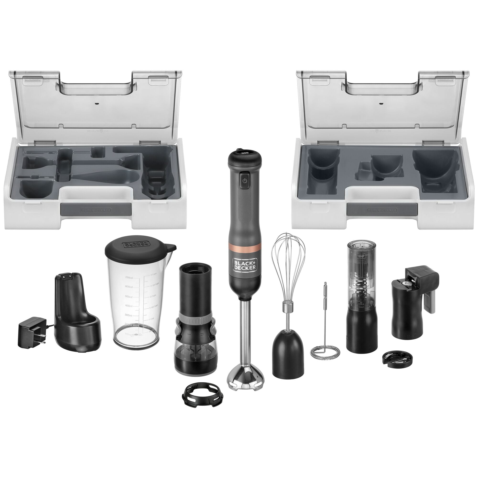 kitchen wand™ Cordless 6 in 1 Immersion Blender & Kitchen Multi-tool, Grey