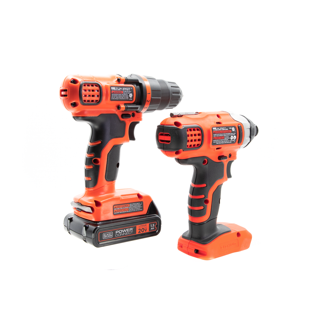 20V MAX* POWERCONNECT™ Cordless Drill and Impact Driver Combo Kit, Battery and Charger Included
