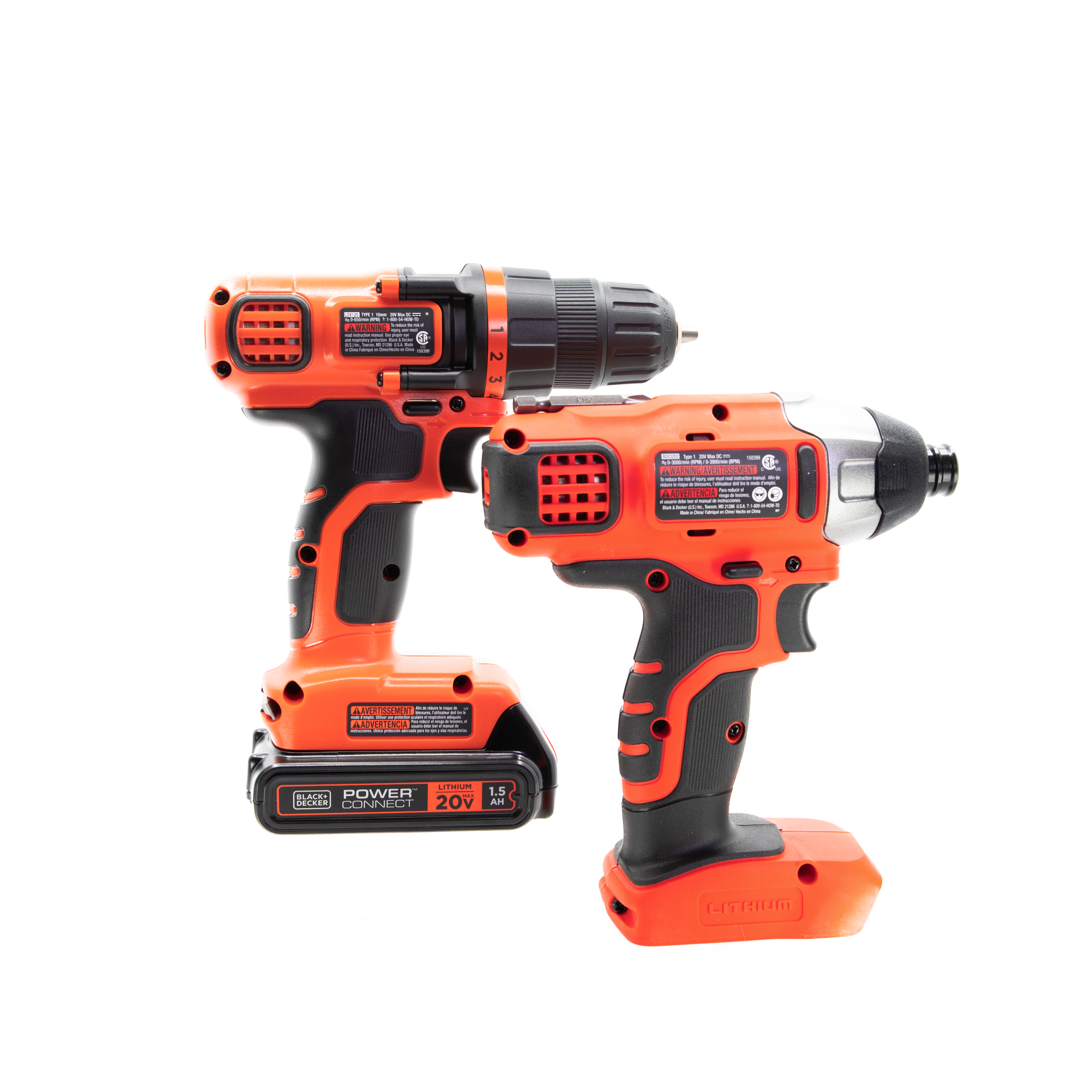 20V MAX* POWERCONNECT™ Cordless Drill and Impact Driver Combo Kit, Battery and Charger Included
