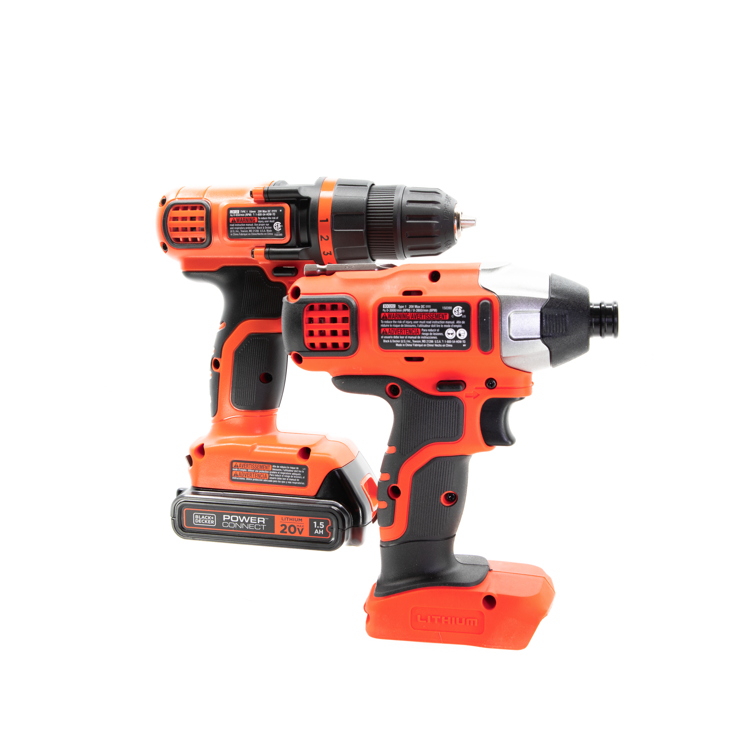 20V MAX* POWERCONNECT™ Cordless Drill and Impact Driver Combo Kit, Battery and Charger Included