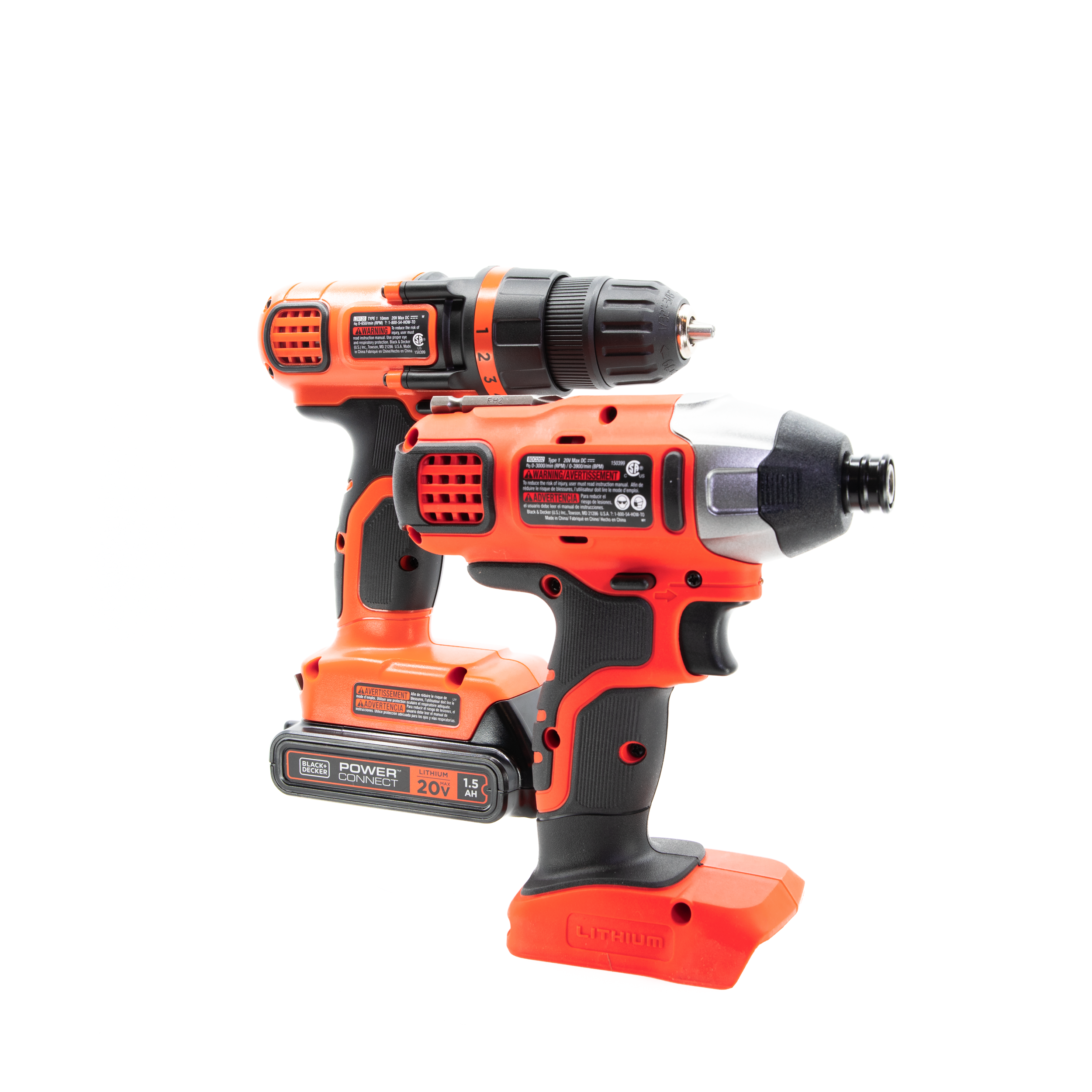 20V MAX* POWERCONNECT™ Cordless Drill and Impact Driver Combo Kit, Battery and Charger Included