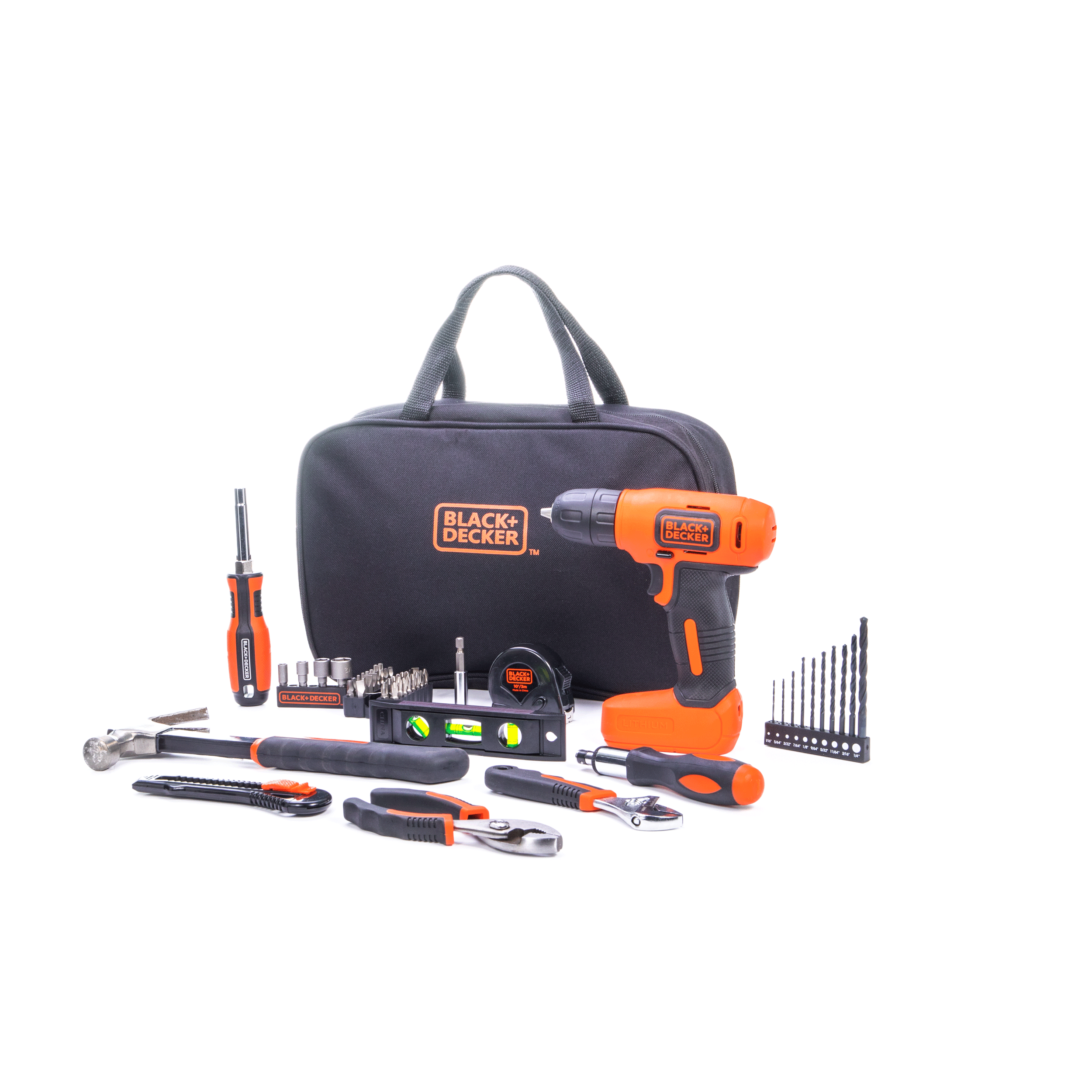 8V Drill & Home Tool Kit, 57 Piece