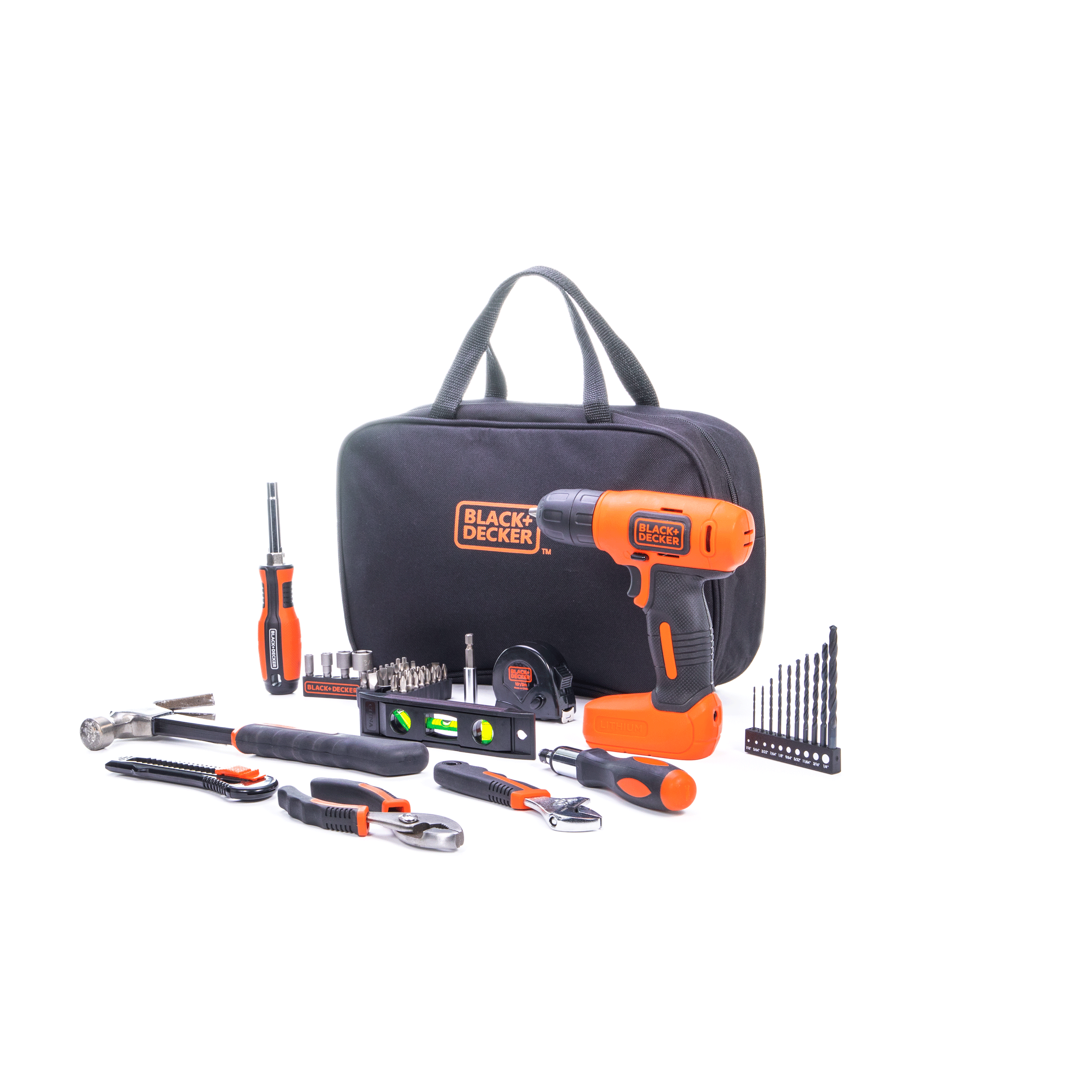 8V Drill & Home Tool Kit, 57 Piece