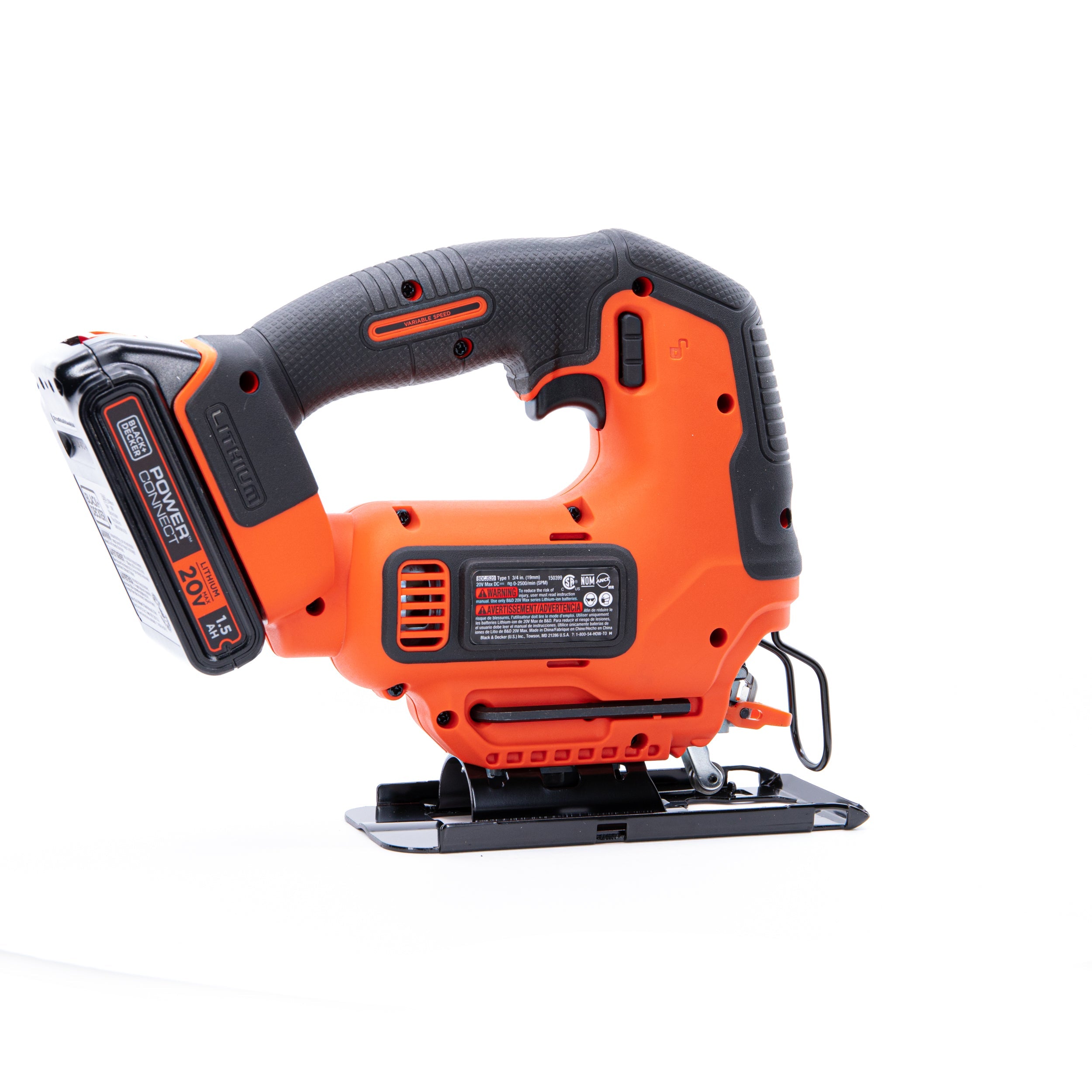 20V MAX* POWERCONNECT™ Cordless Variable Speed Jigsaw, Battery and Charger Included