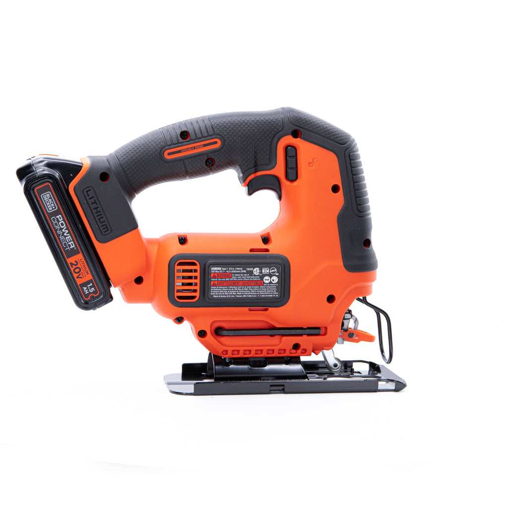 20V MAX* POWERCONNECT™ Cordless Variable Speed Jigsaw, Battery and Charger Included