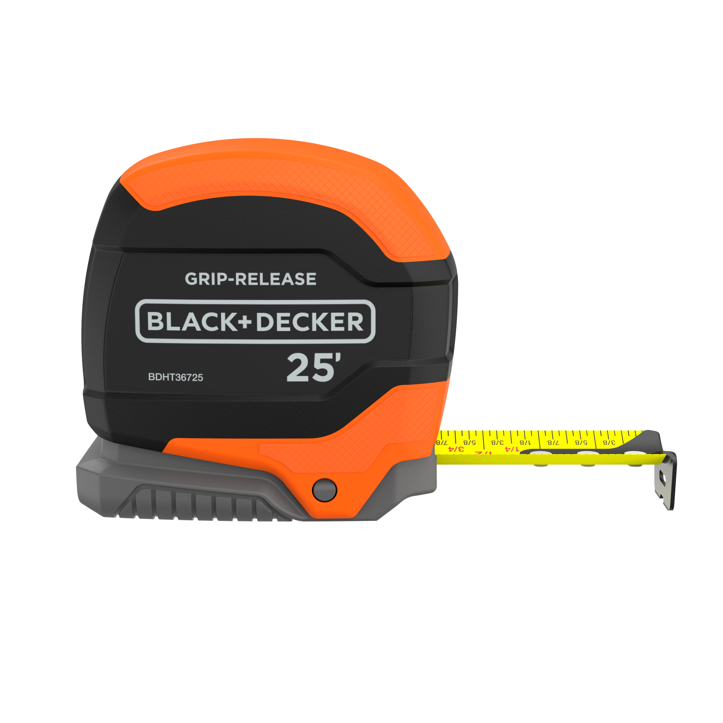 Tape Measure, Grip Release, Autolock & Self Lock, 25-Foot