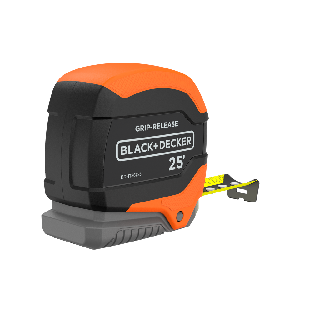 Tape Measure, Grip Release, Autolock & Self Lock, 25-Foot