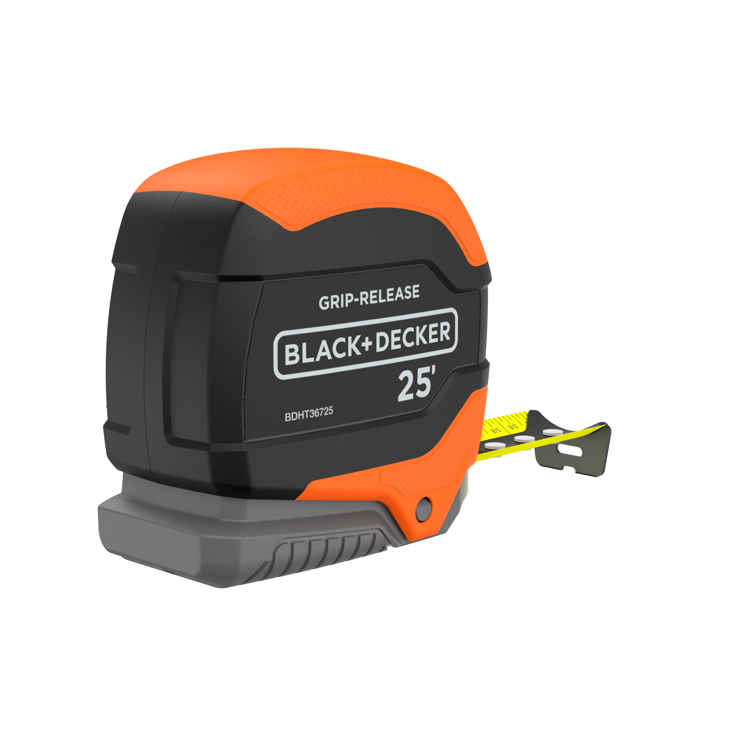 Tape Measure, Grip Release, Autolock & Self Lock, 25-Foot