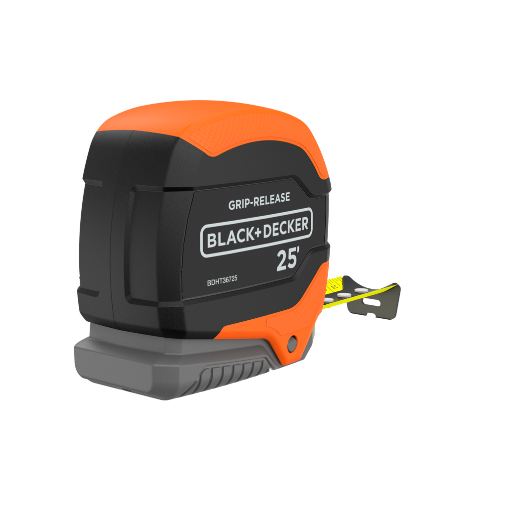 Tape Measure, Grip Release, Autolock & Self Lock, 25-Foot