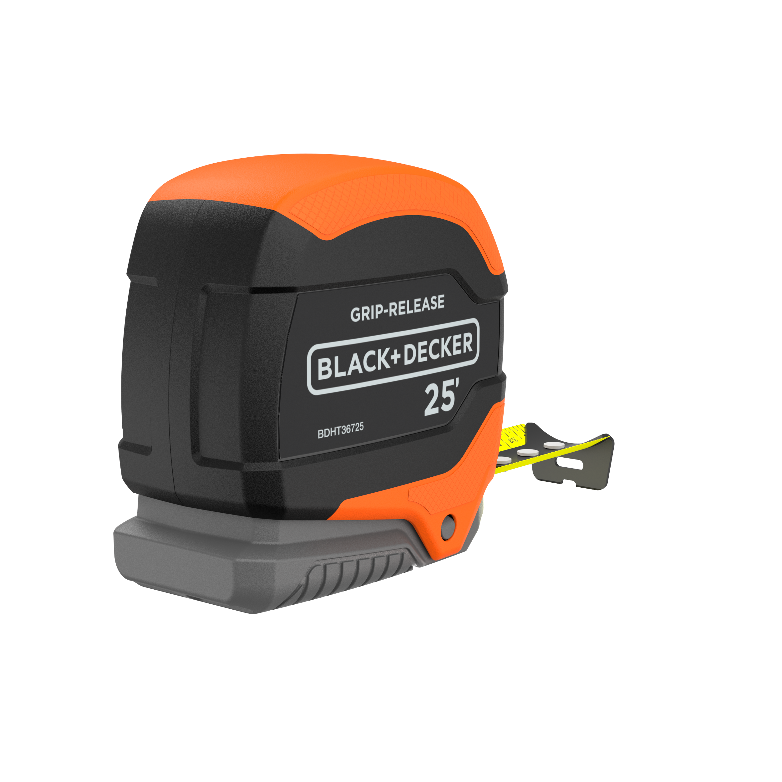 Tape Measure, Grip Release, Autolock & Self Lock, 25-Foot