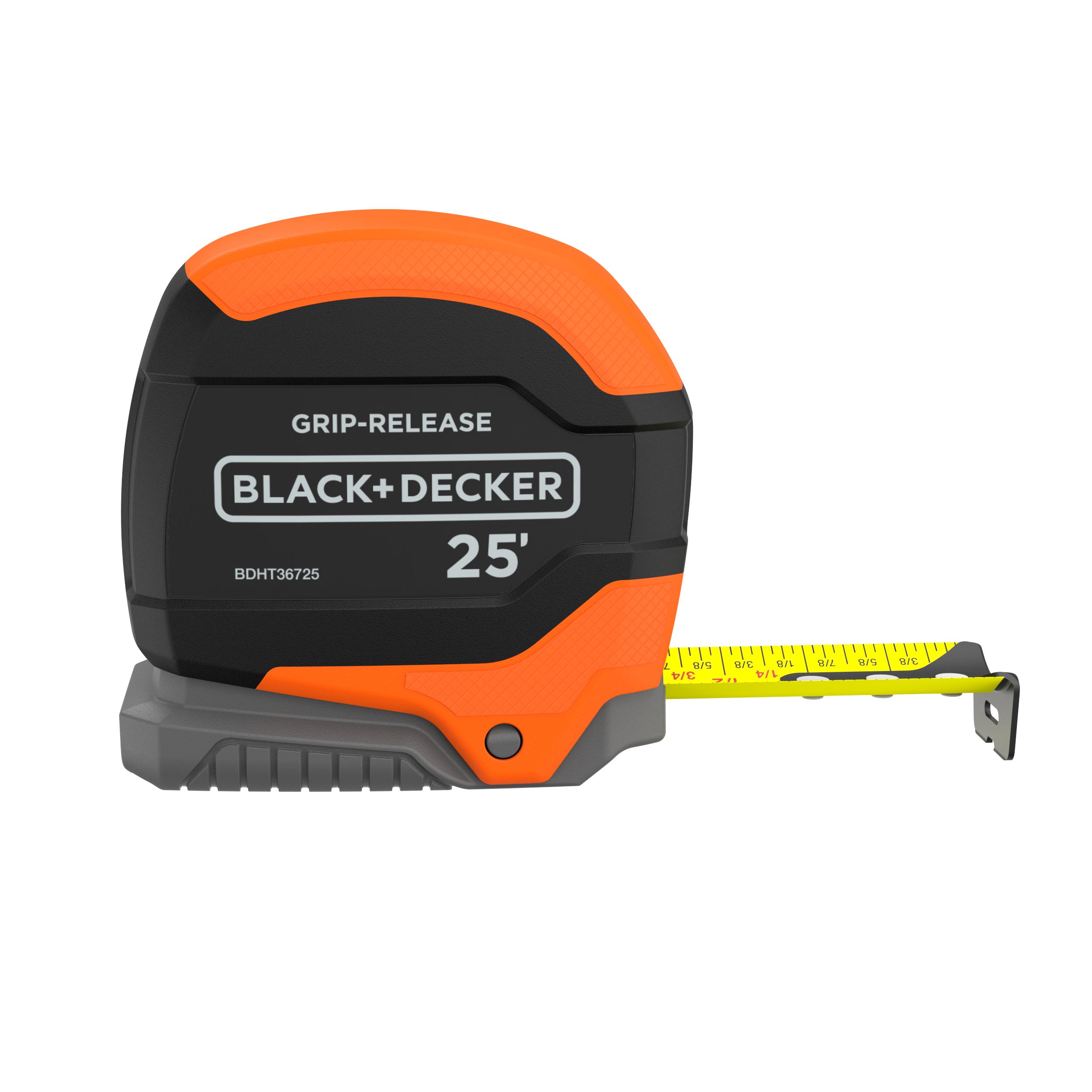 Tape Measure, Grip Release, Autolock & Self Lock, 25-Foot