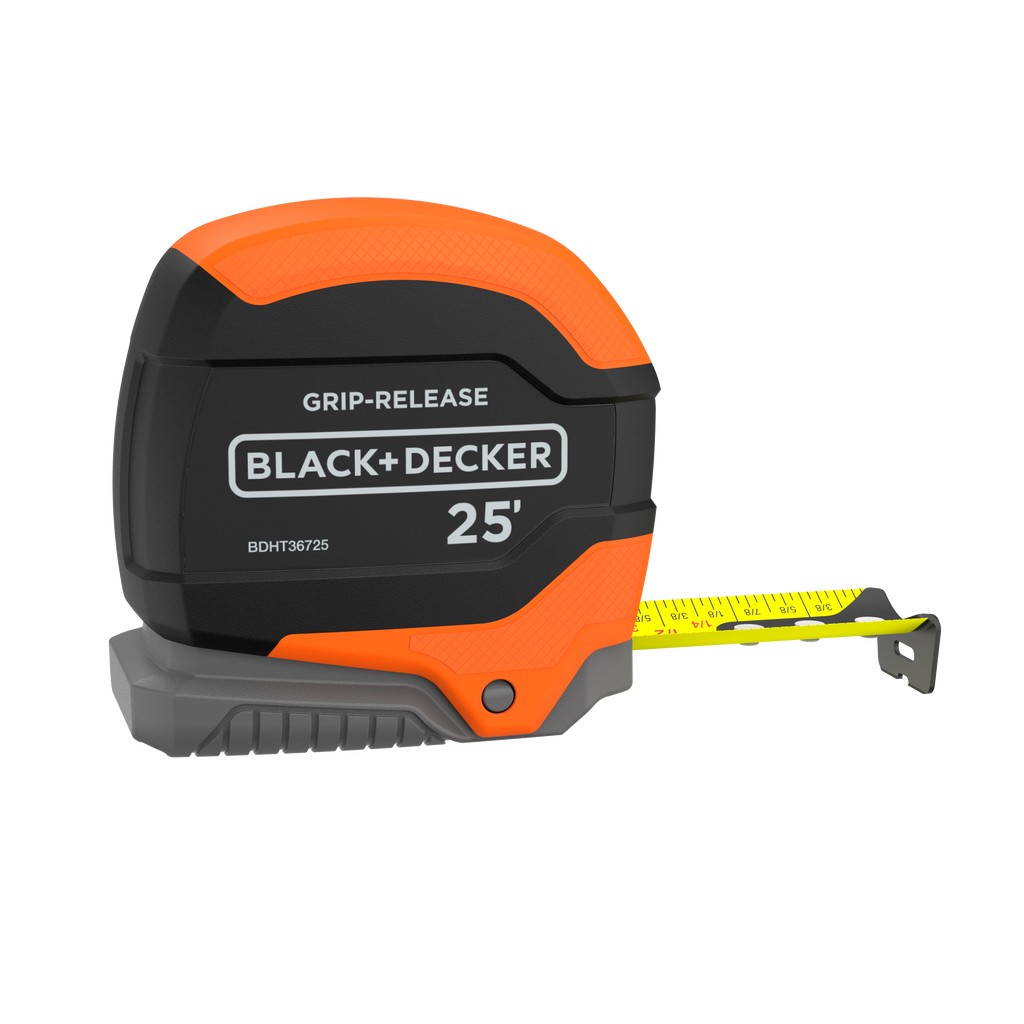Tape Measure, Grip Release, Autolock & Self Lock, 25-Foot