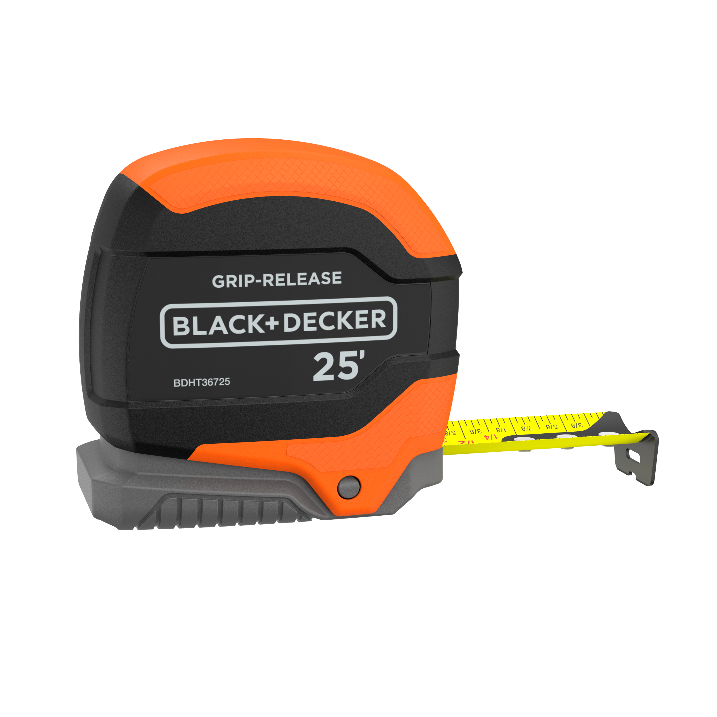 Tape Measure, Grip Release, Autolock & Self Lock, 25-Foot