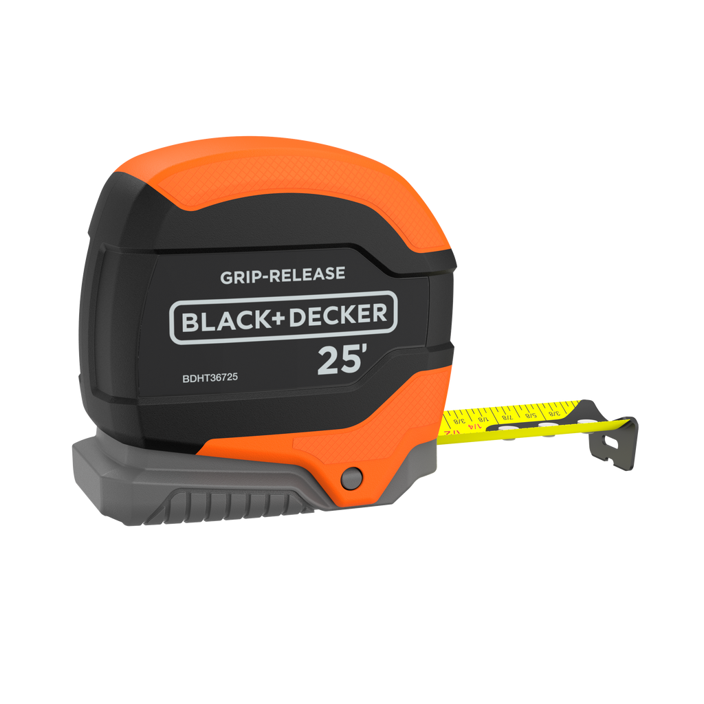 Tape Measure, Grip Release, Autolock & Self Lock, 25-Foot