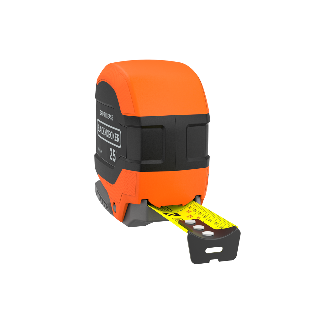 Tape Measure, Grip Release, Autolock & Self Lock, 25-Foot