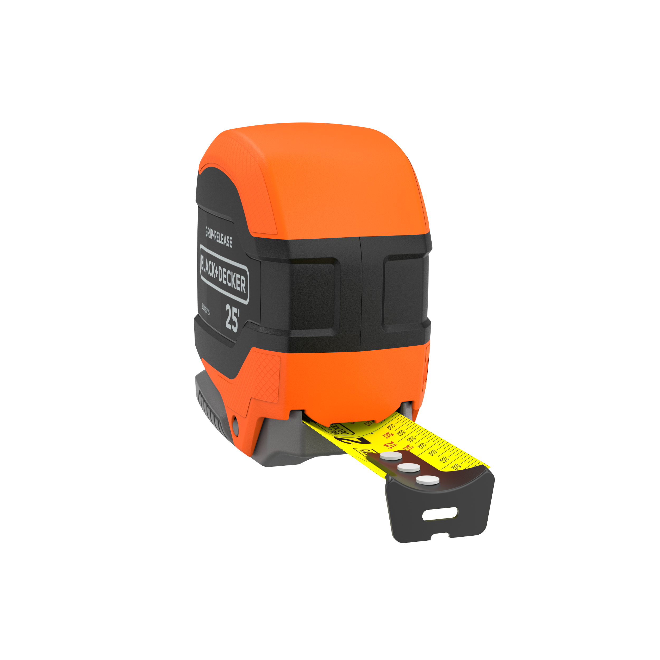 Tape Measure, Grip Release, Autolock & Self Lock, 25-Foot