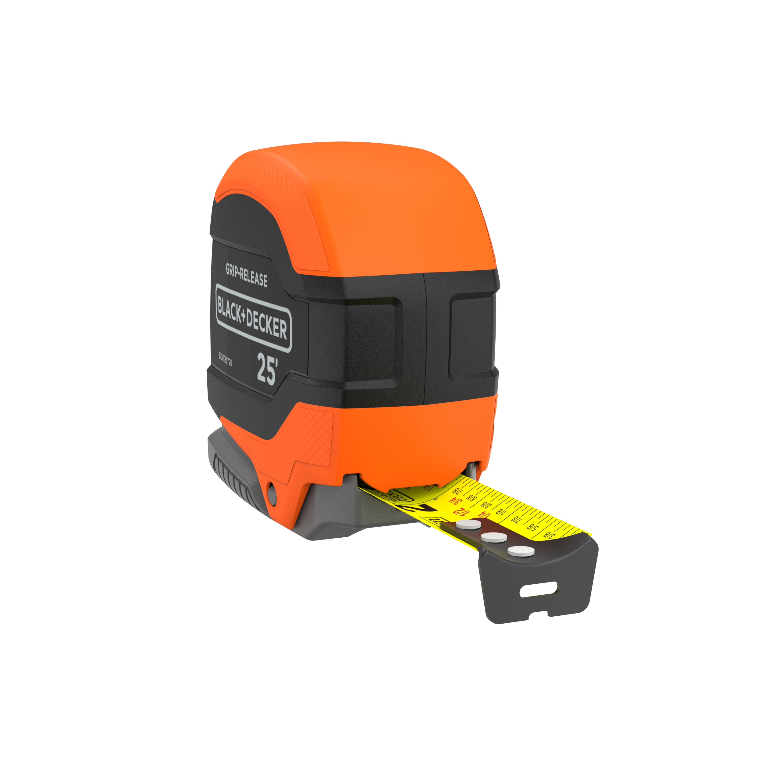 Tape Measure, Grip Release, Autolock & Self Lock, 25-Foot