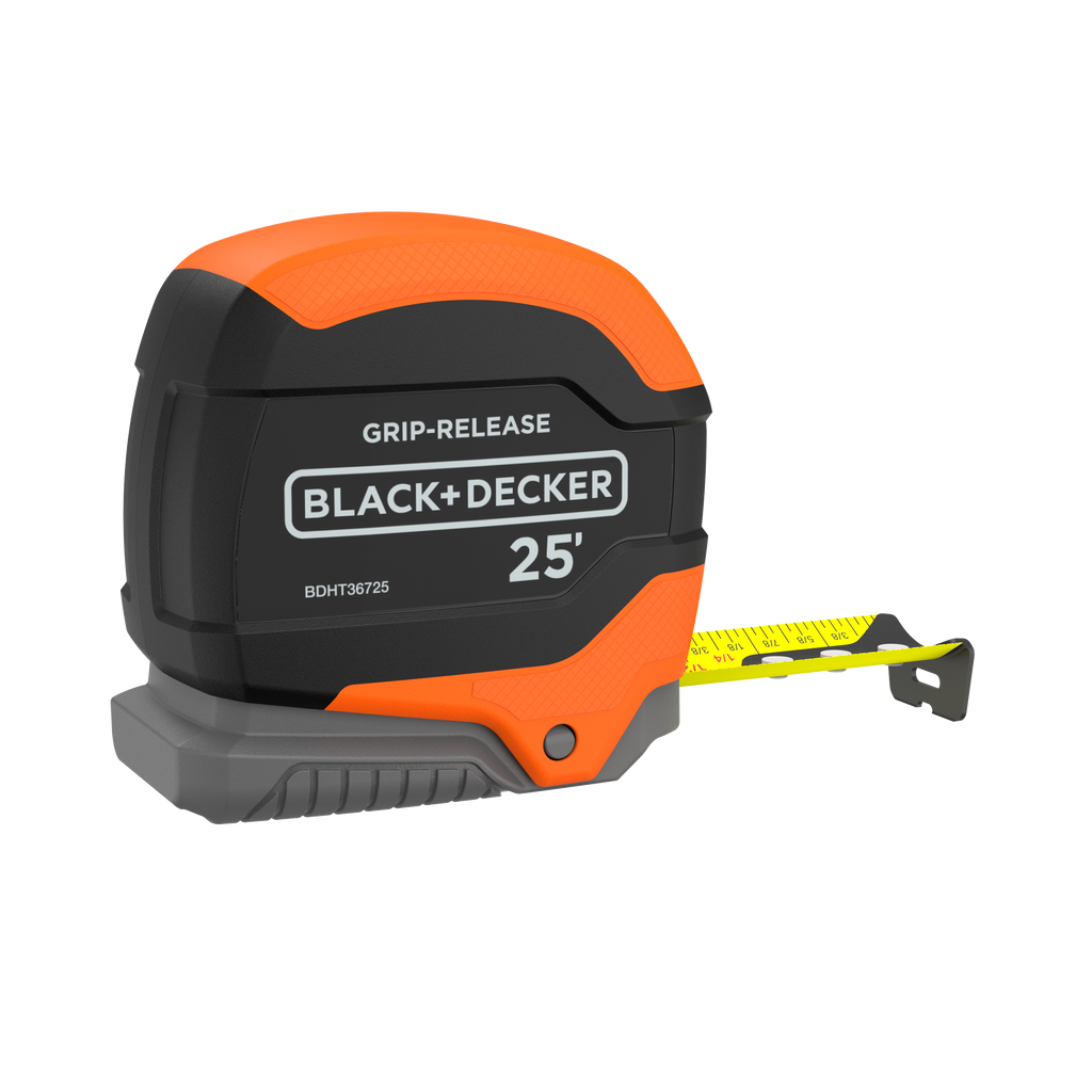 Tape Measure, Grip Release, Autolock & Self Lock, 25-Foot
