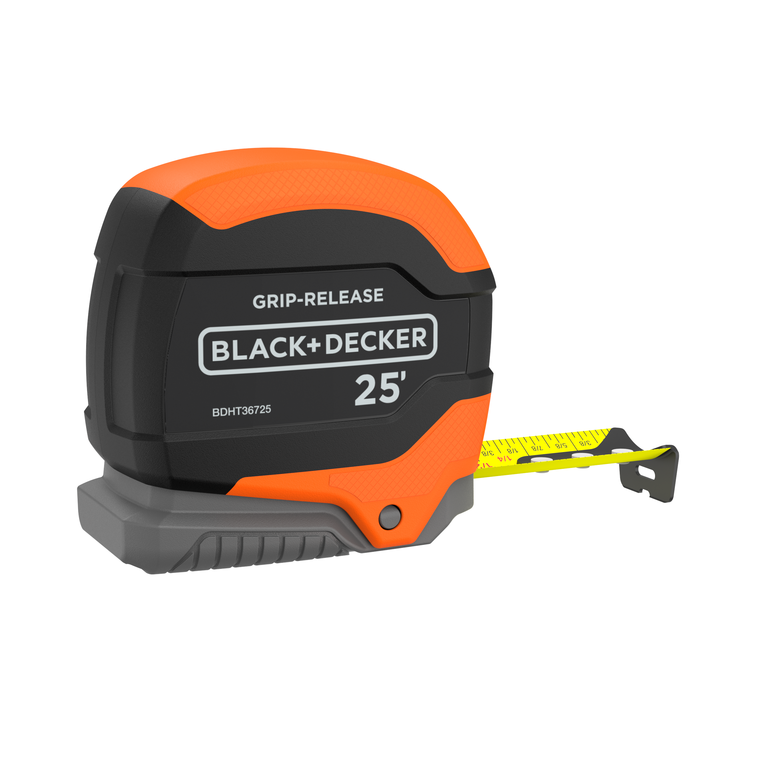 Tape Measure, Grip Release, Autolock & Self Lock, 25-Foot