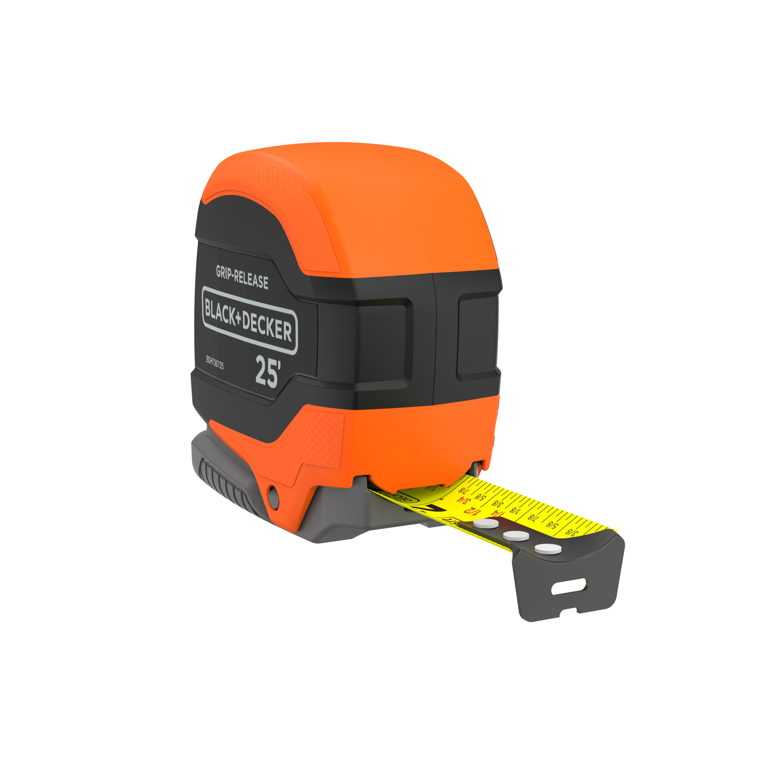 Tape Measure, Grip Release, Autolock & Self Lock, 25-Foot