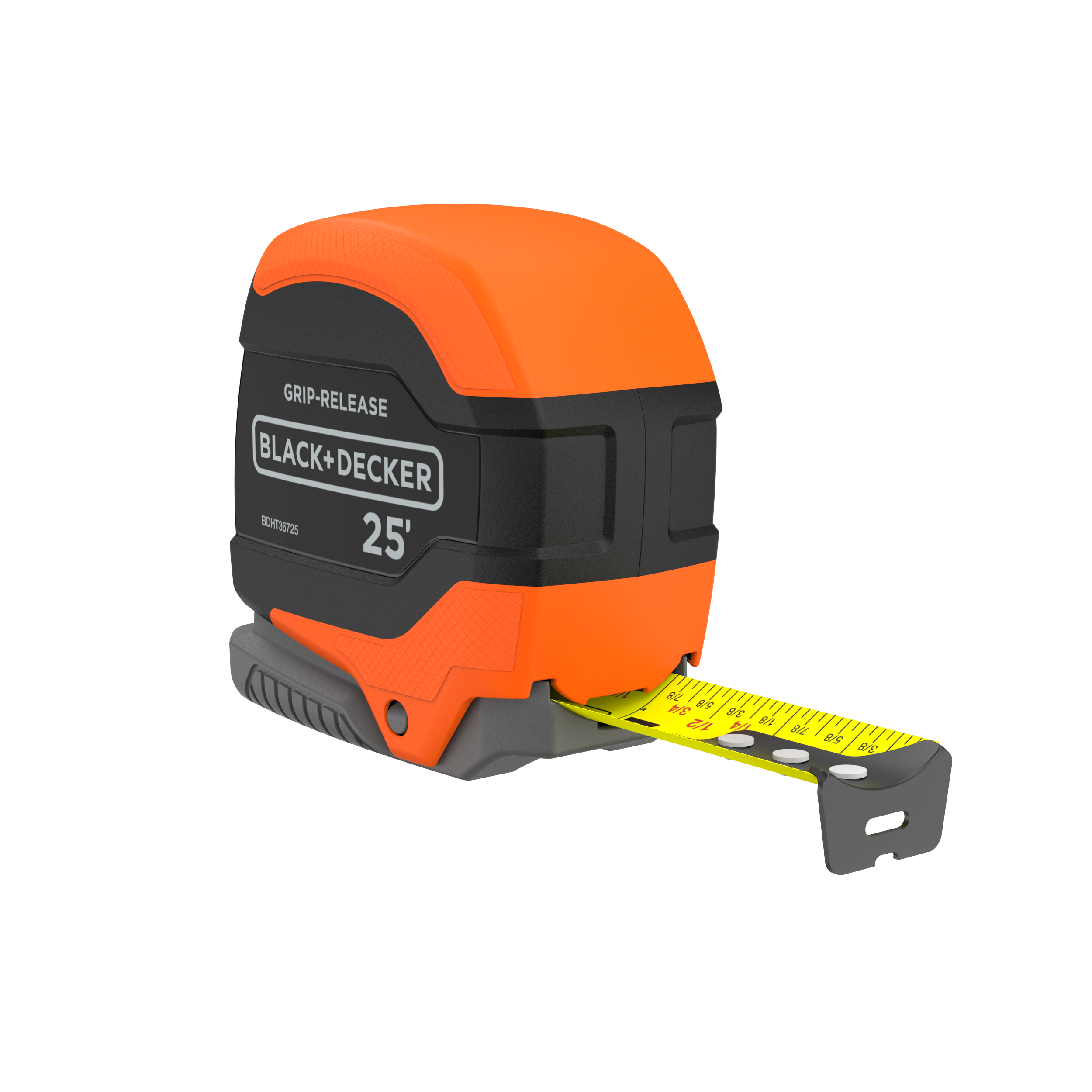 Tape Measure, Grip Release, Autolock & Self Lock, 25-Foot