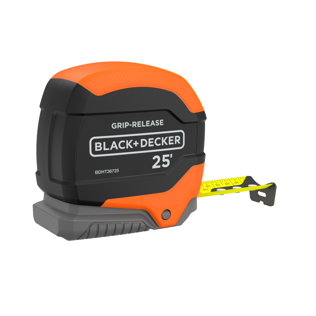 Tape Measure, Grip Release, Autolock & Self Lock, 25-Foot