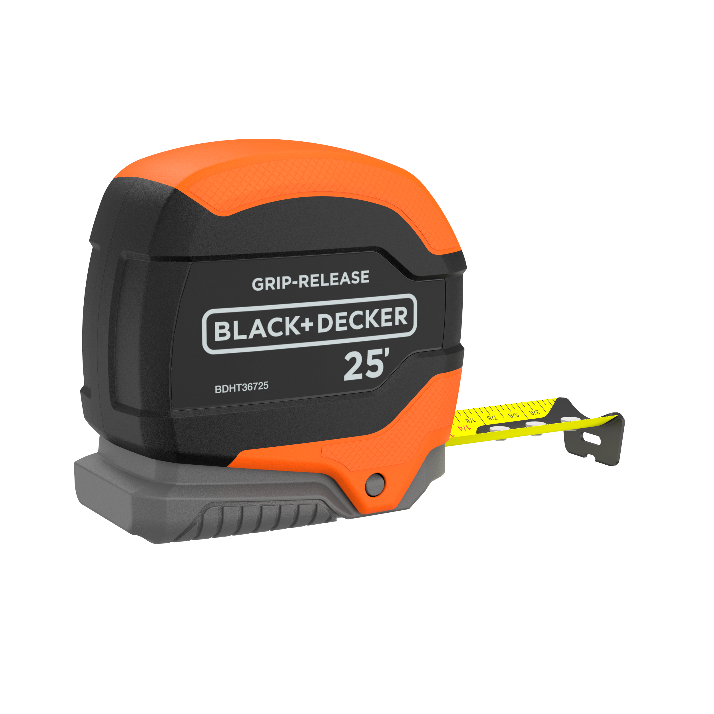 Tape Measure, Grip Release, Autolock & Self Lock, 25-Foot