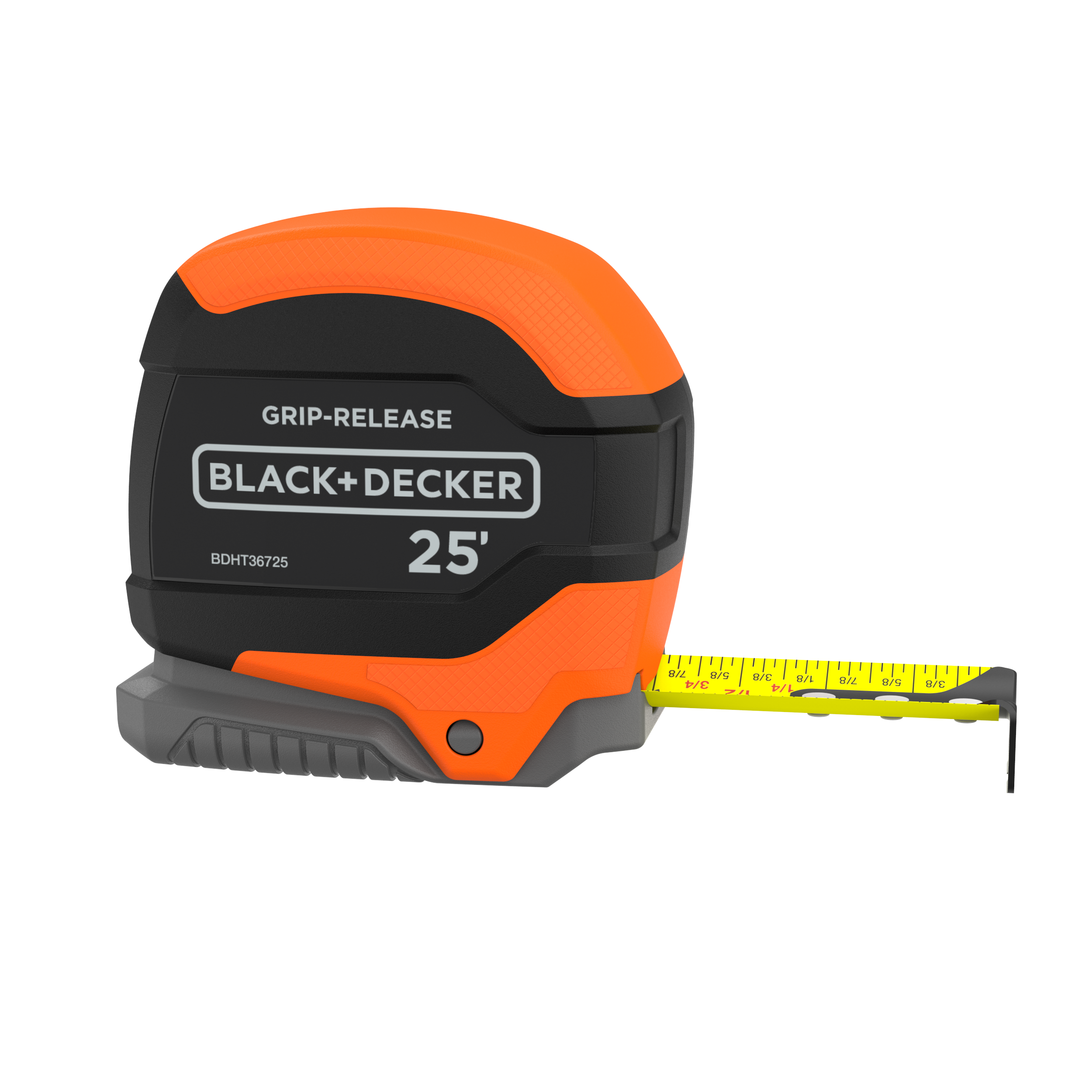 Tape Measure, Grip Release, Autolock & Self Lock, 25-Foot