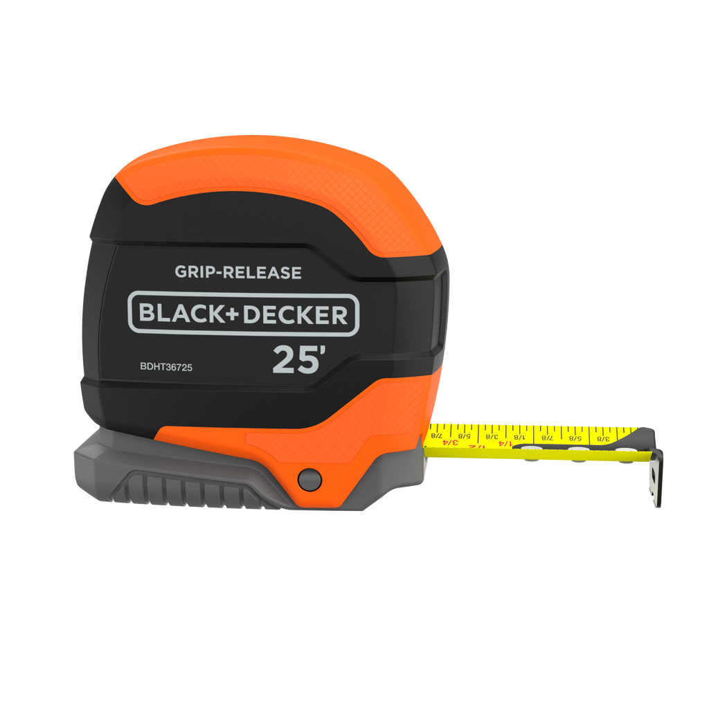 Tape Measure, Grip Release, Autolock & Self Lock, 25-Foot
