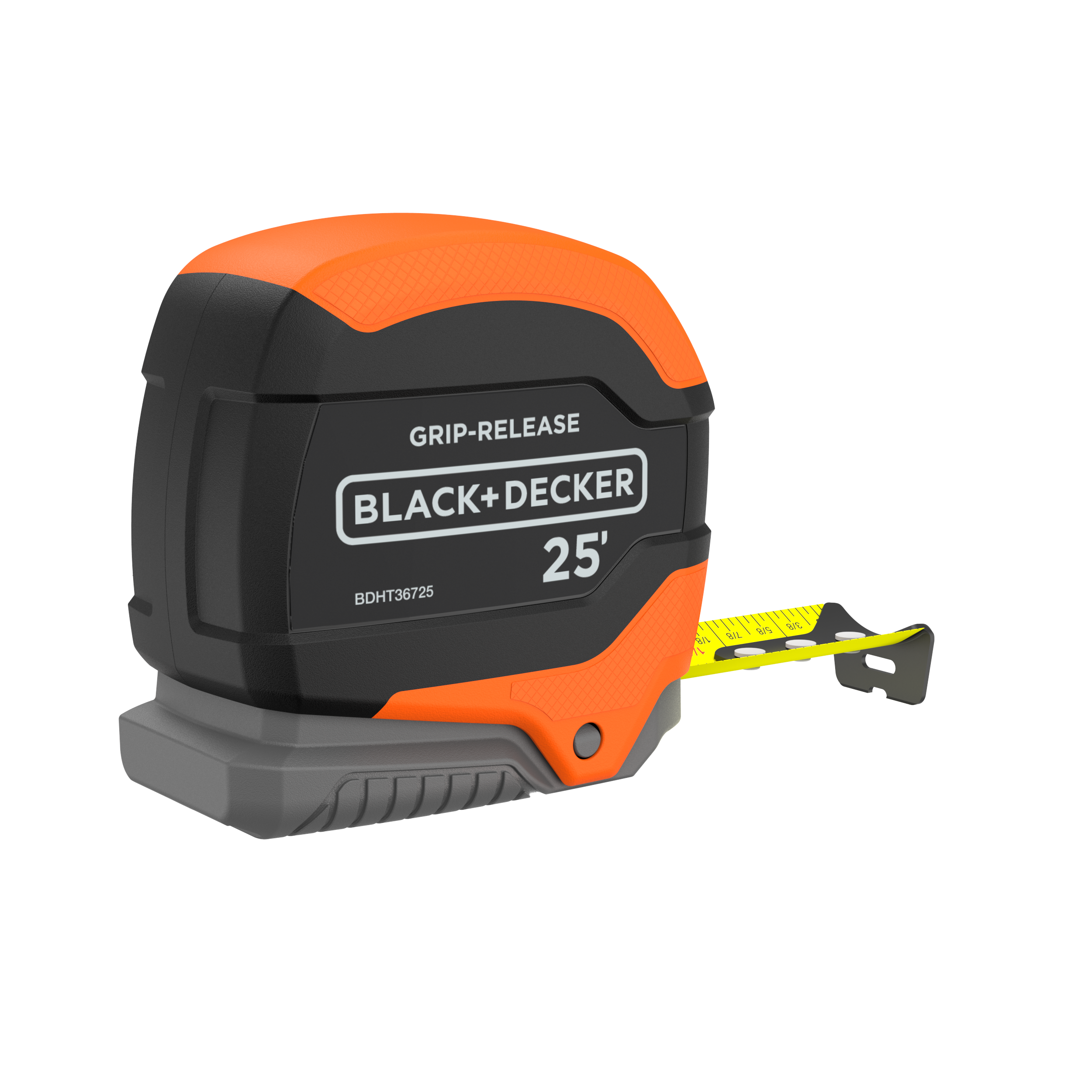 Tape Measure, Grip Release, Autolock & Self Lock, 25-Foot