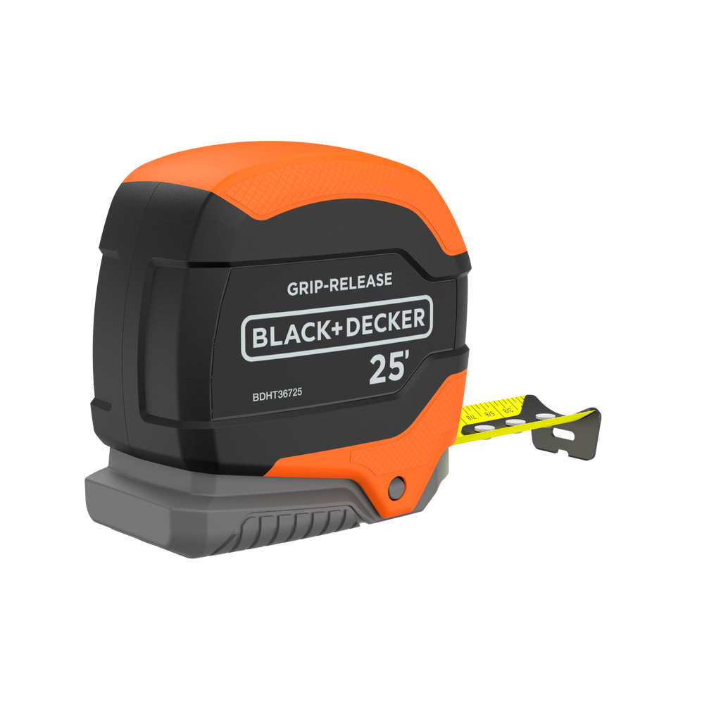 Tape Measure, Grip Release, Autolock & Self Lock, 25-Foot