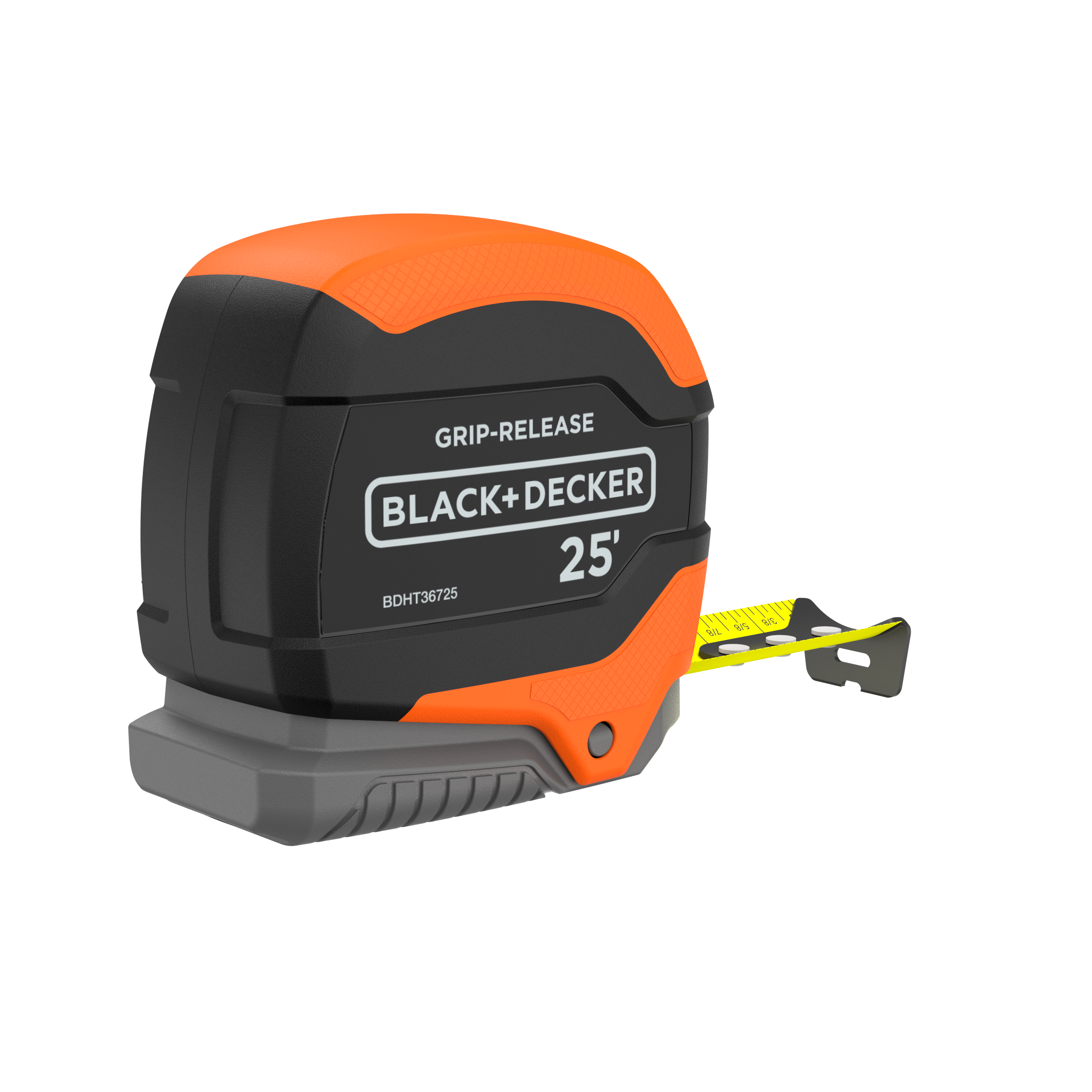 Tape Measure, Grip Release, Autolock & Self Lock, 25-Foot
