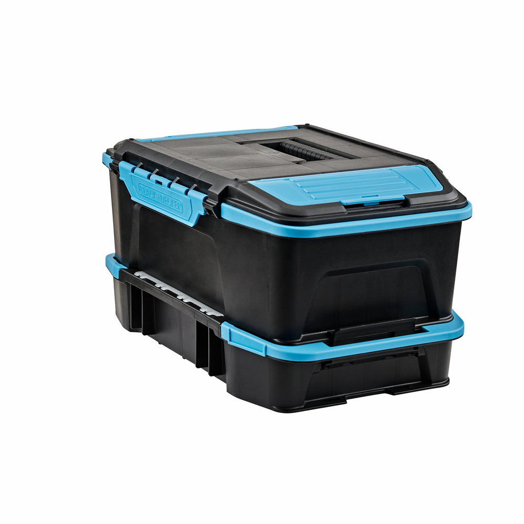 19 inch  2 in 1 Stackable Storage Caddy and Organizer