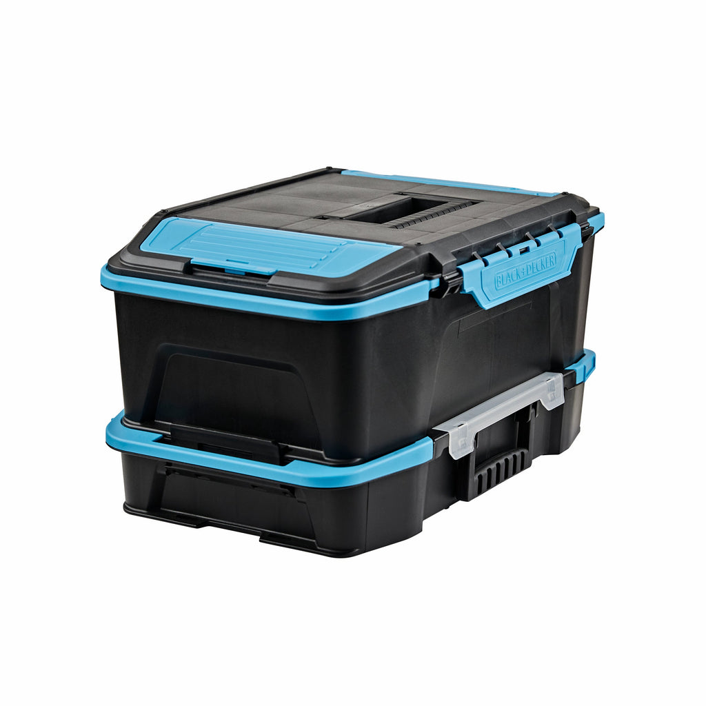 19 inch  2 in 1 Stackable Storage Caddy and Organizer