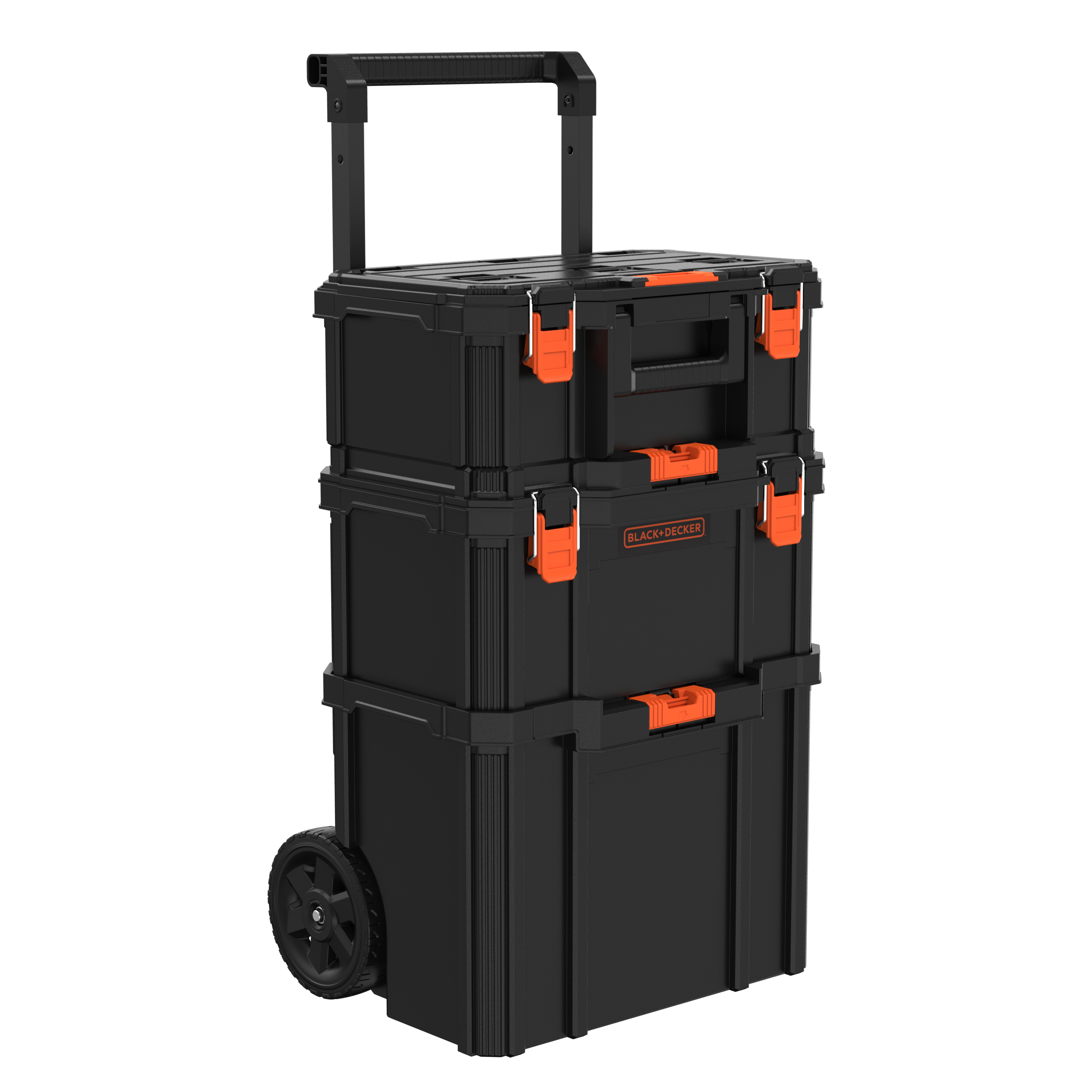 Stackable Storage System - 3 Piece Set (Small, Deep Toolbox, and Rolling Tote)
