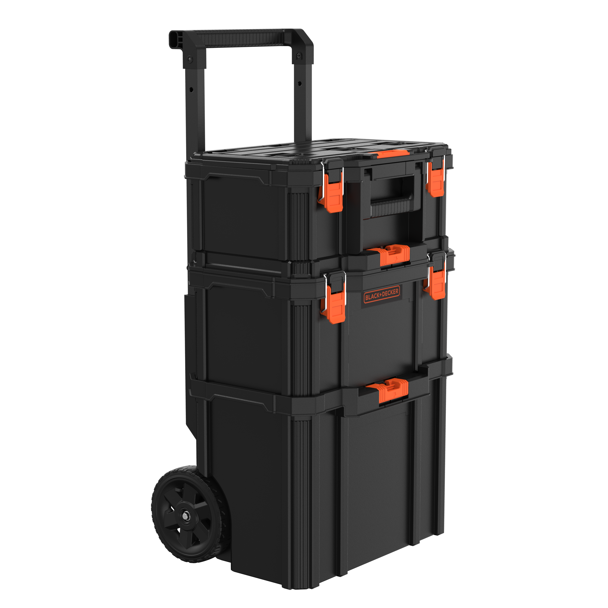 Stackable Storage System - 3 Piece Set (Small, Deep Toolbox, and Rolling Tote)