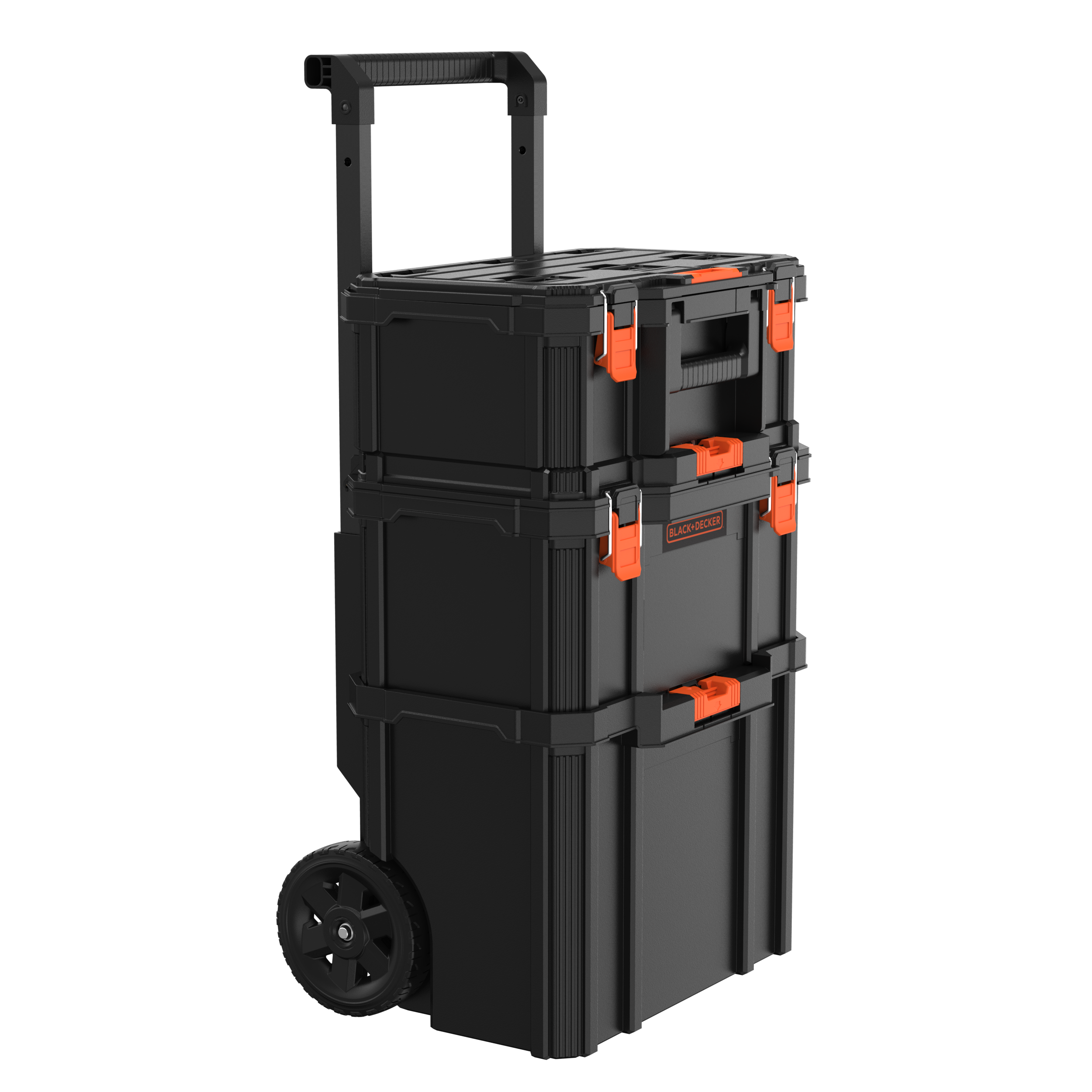 Stackable Storage System - 3 Piece Set (Small, Deep Toolbox, and Rolling Tote)