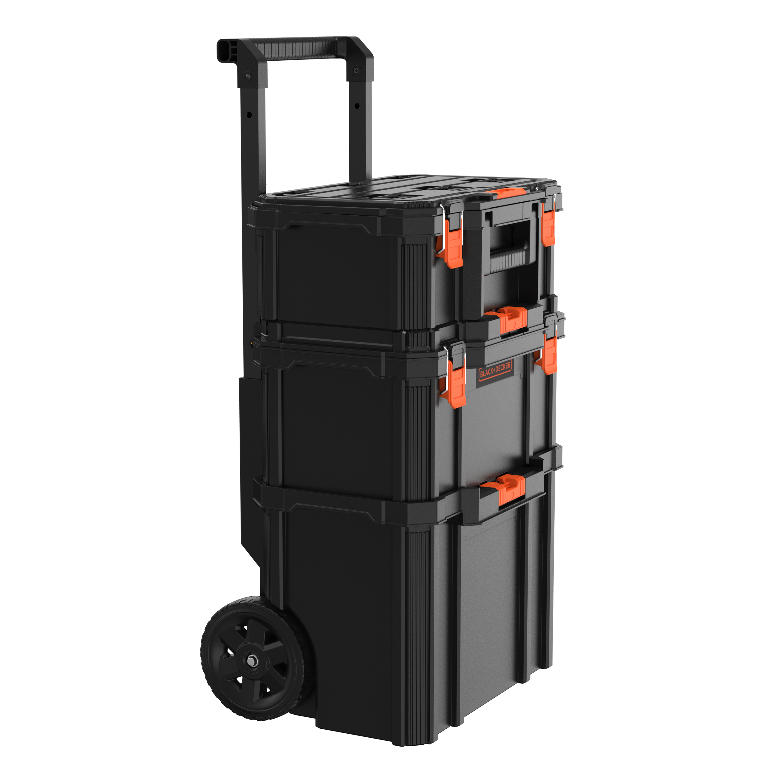 Stackable Storage System - 3 Piece Set (Small, Deep Toolbox, and Rolling Tote)