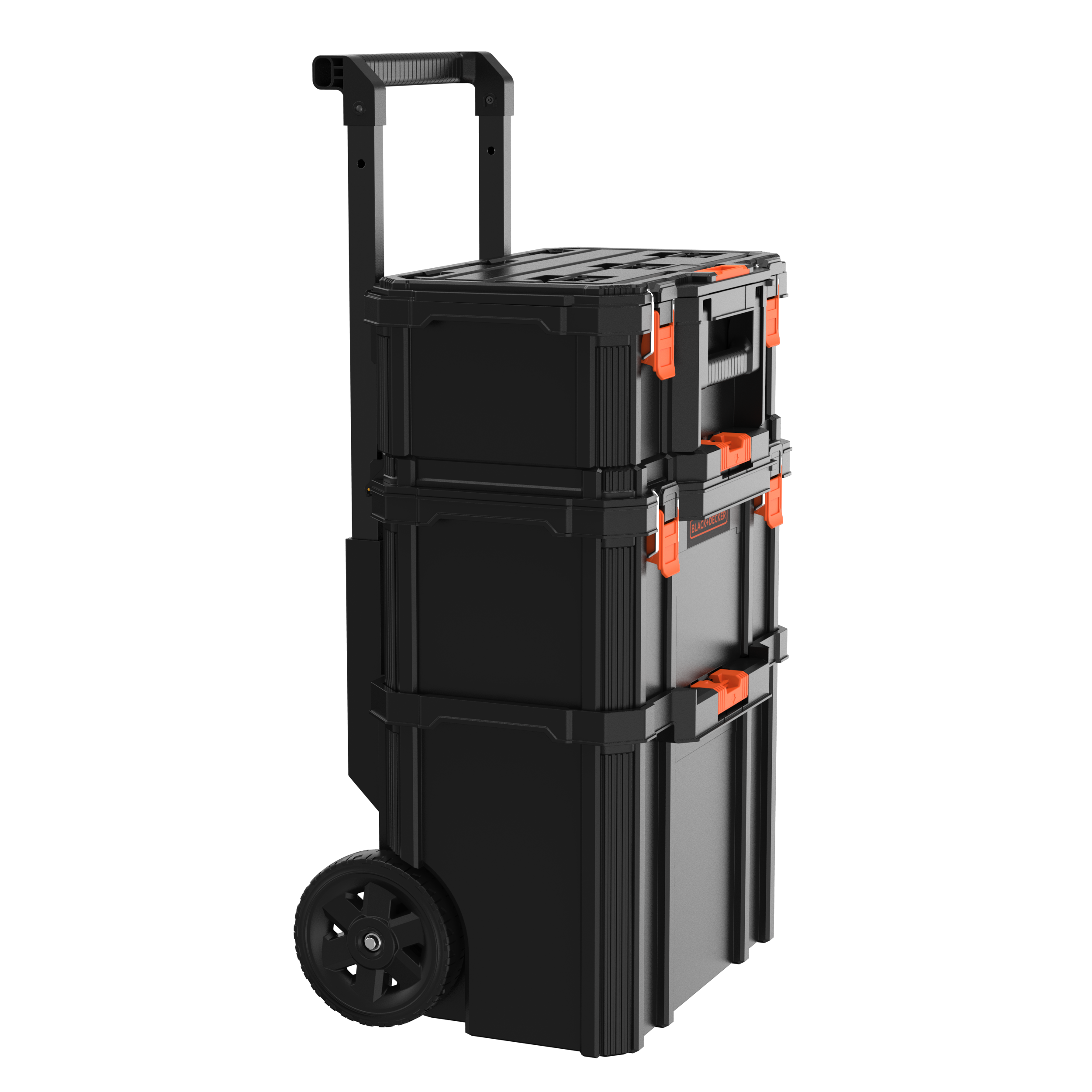Stackable Storage System - 3 Piece Set (Small, Deep Toolbox, and Rolling Tote)