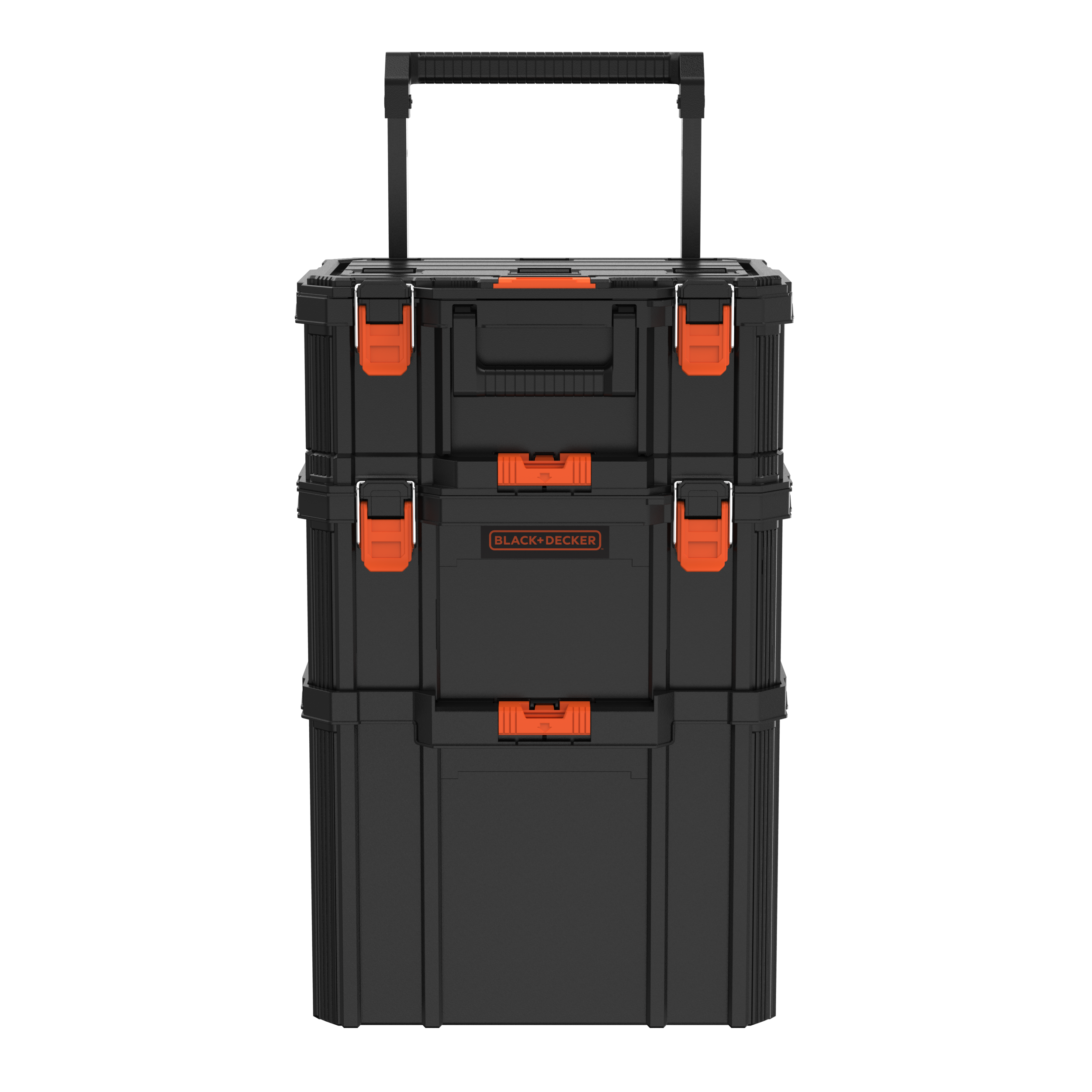 Stackable Storage System - 3 Piece Set (Small, Deep Toolbox, and Rolling Tote)