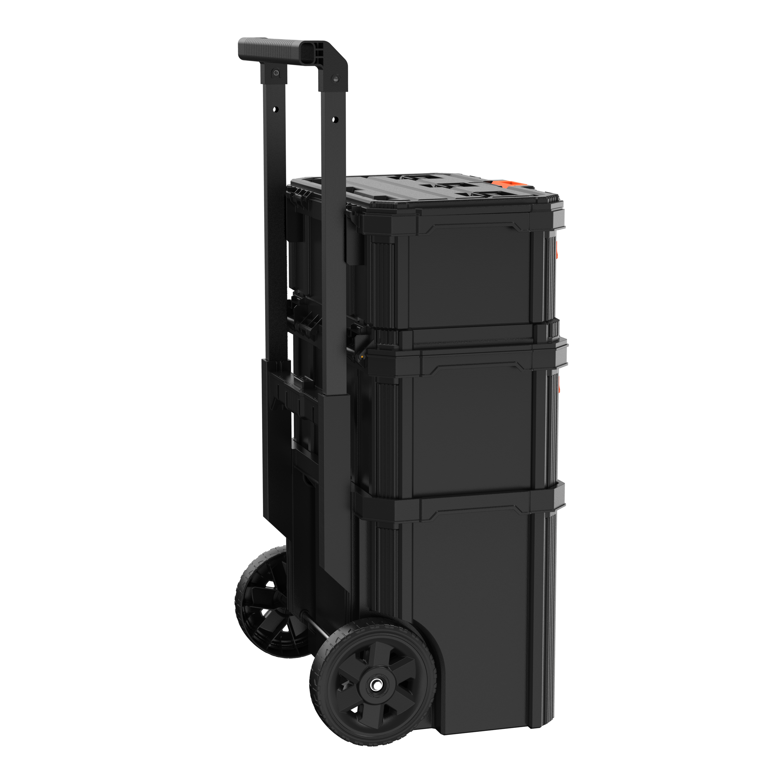 Stackable Storage System - 3 Piece Set (Small, Deep Toolbox, and Rolling Tote)