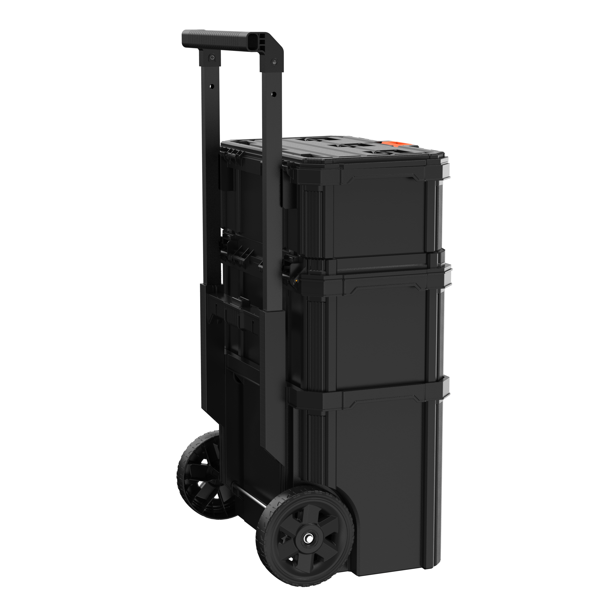 Stackable Storage System - 3 Piece Set (Small, Deep Toolbox, and Rolling Tote)