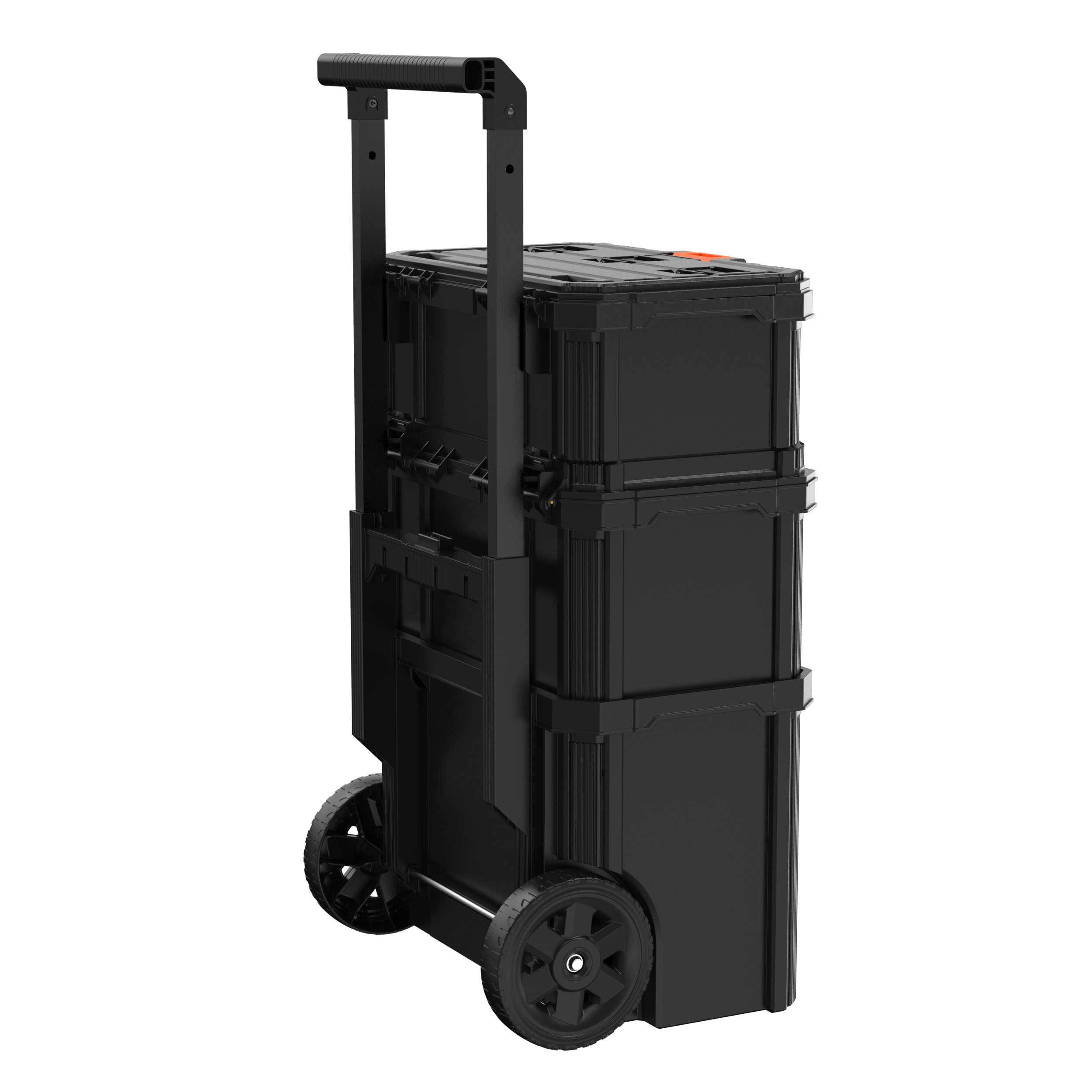 Stackable Storage System - 3 Piece Set (Small, Deep Toolbox, and Rolling Tote)