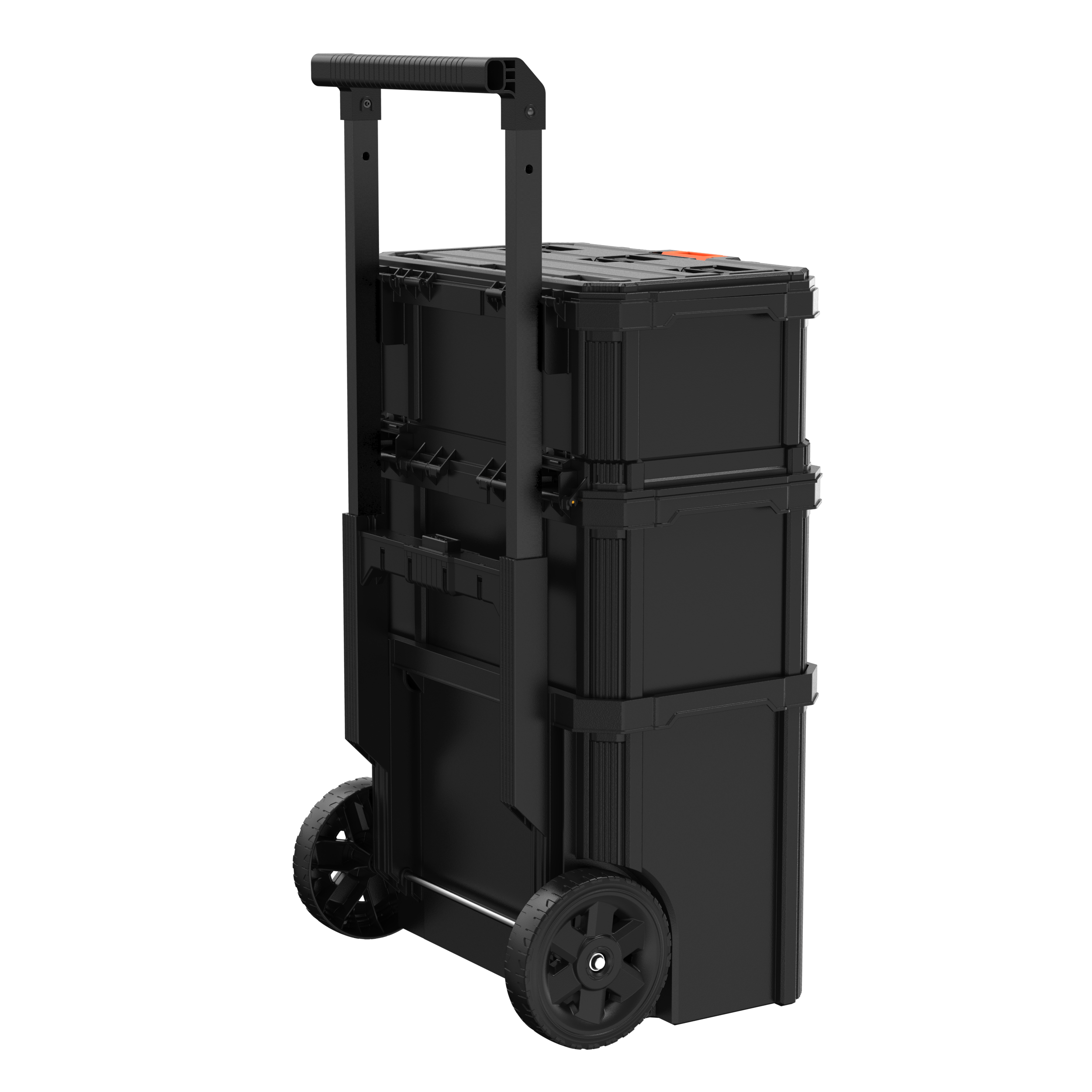 Stackable Storage System - 3 Piece Set (Small, Deep Toolbox, and Rolling Tote)
