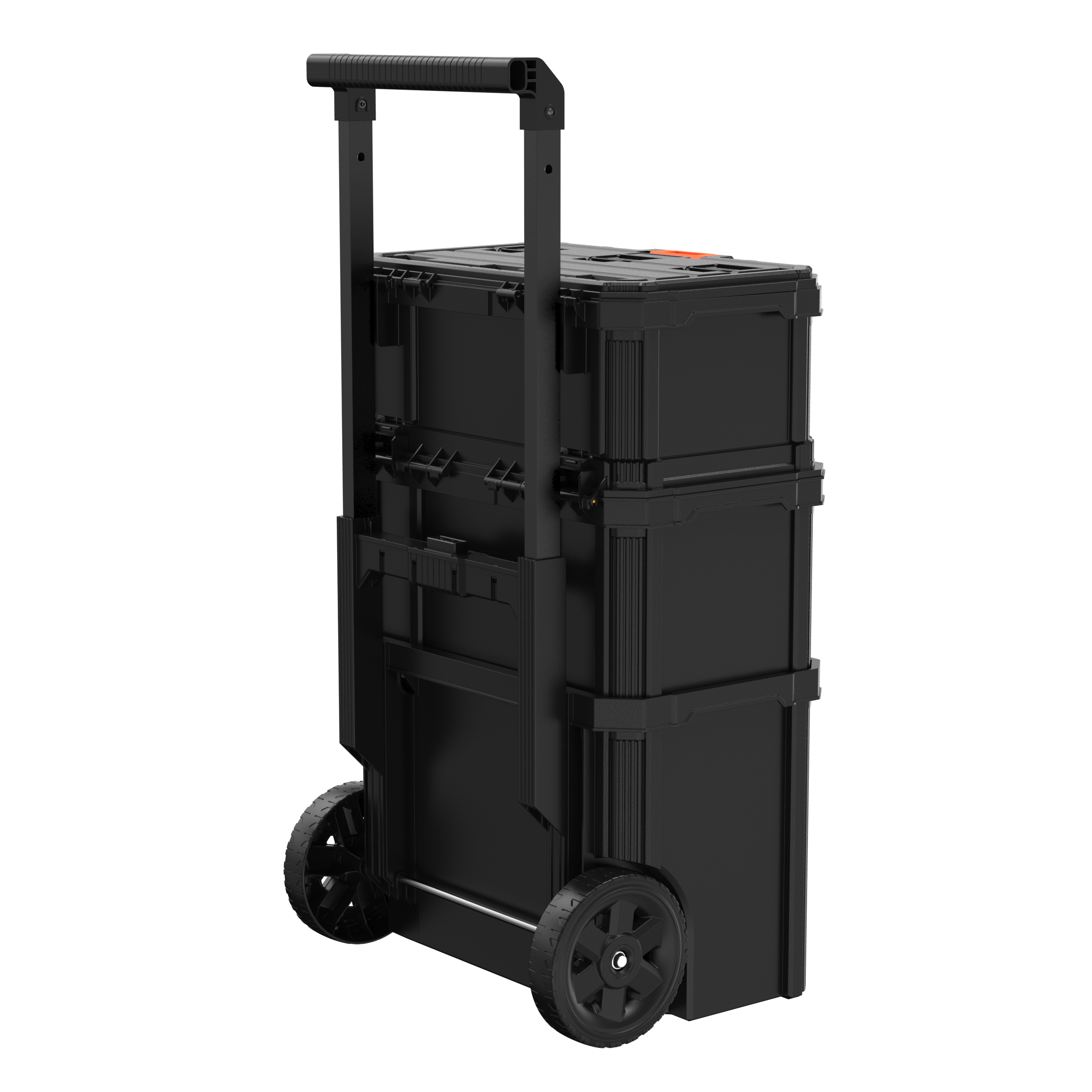 Stackable Storage System - 3 Piece Set (Small, Deep Toolbox, and Rolling Tote)