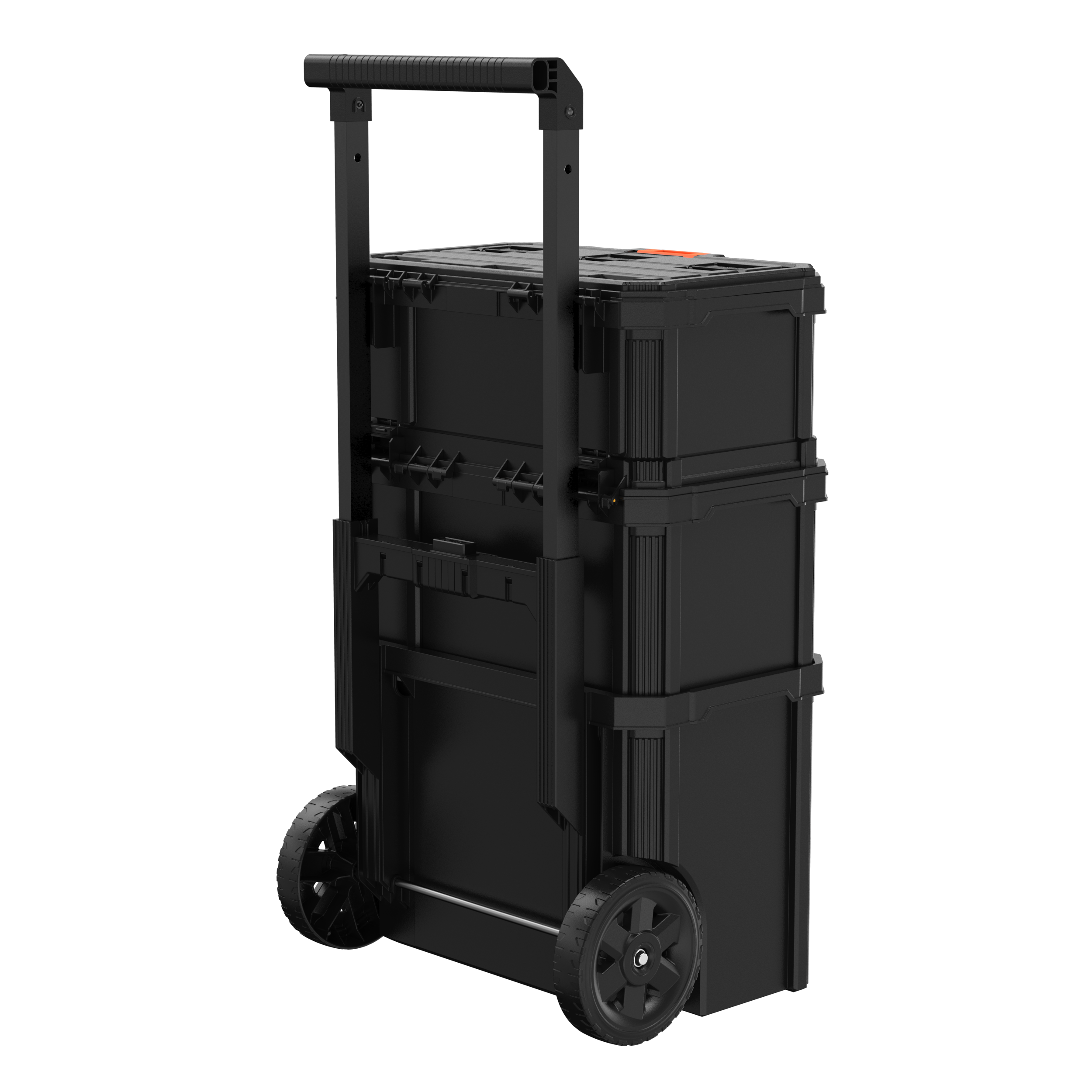Stackable Storage System - 3 Piece Set (Small, Deep Toolbox, and Rolling Tote)