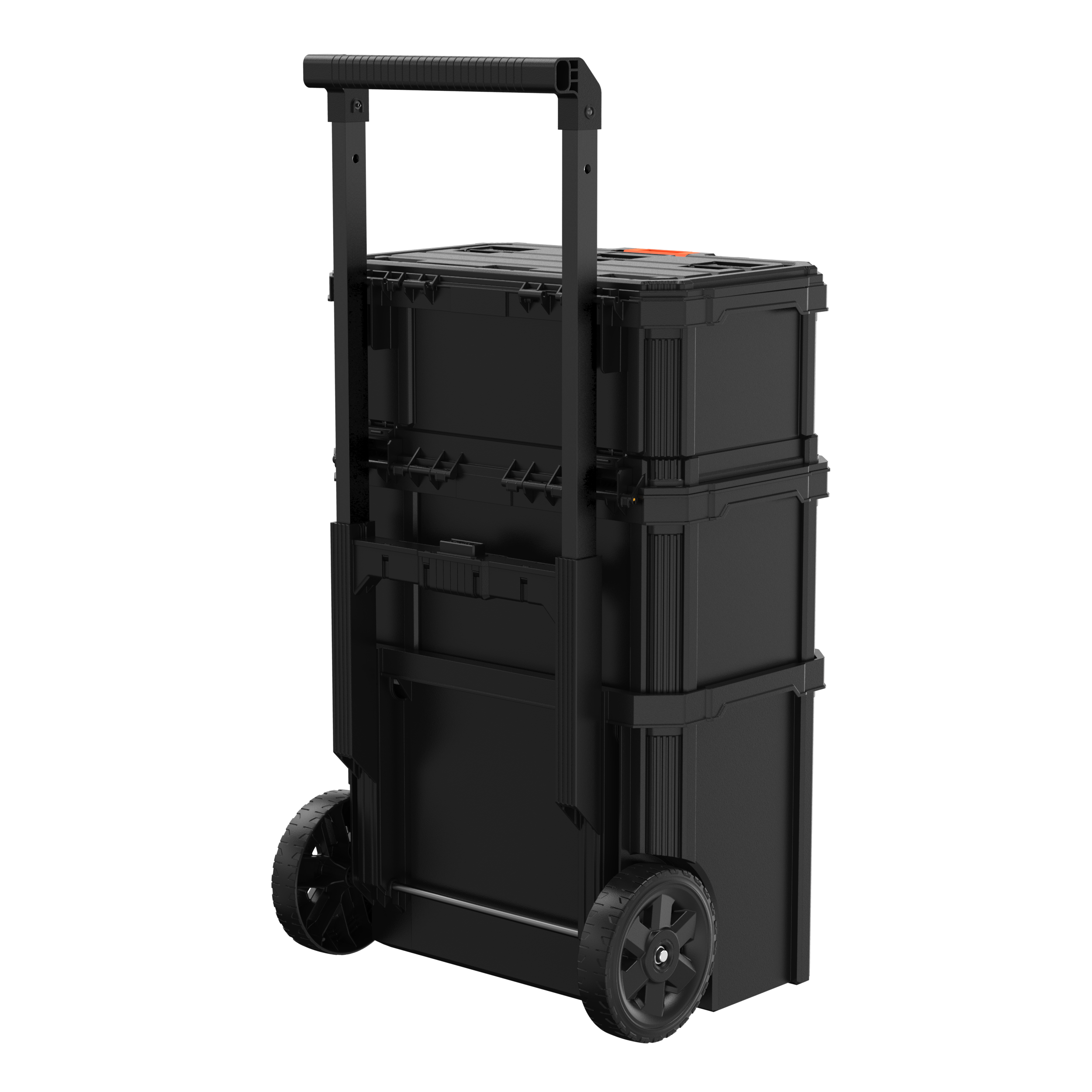 Stackable Storage System - 3 Piece Set (Small, Deep Toolbox, and Rolling Tote)