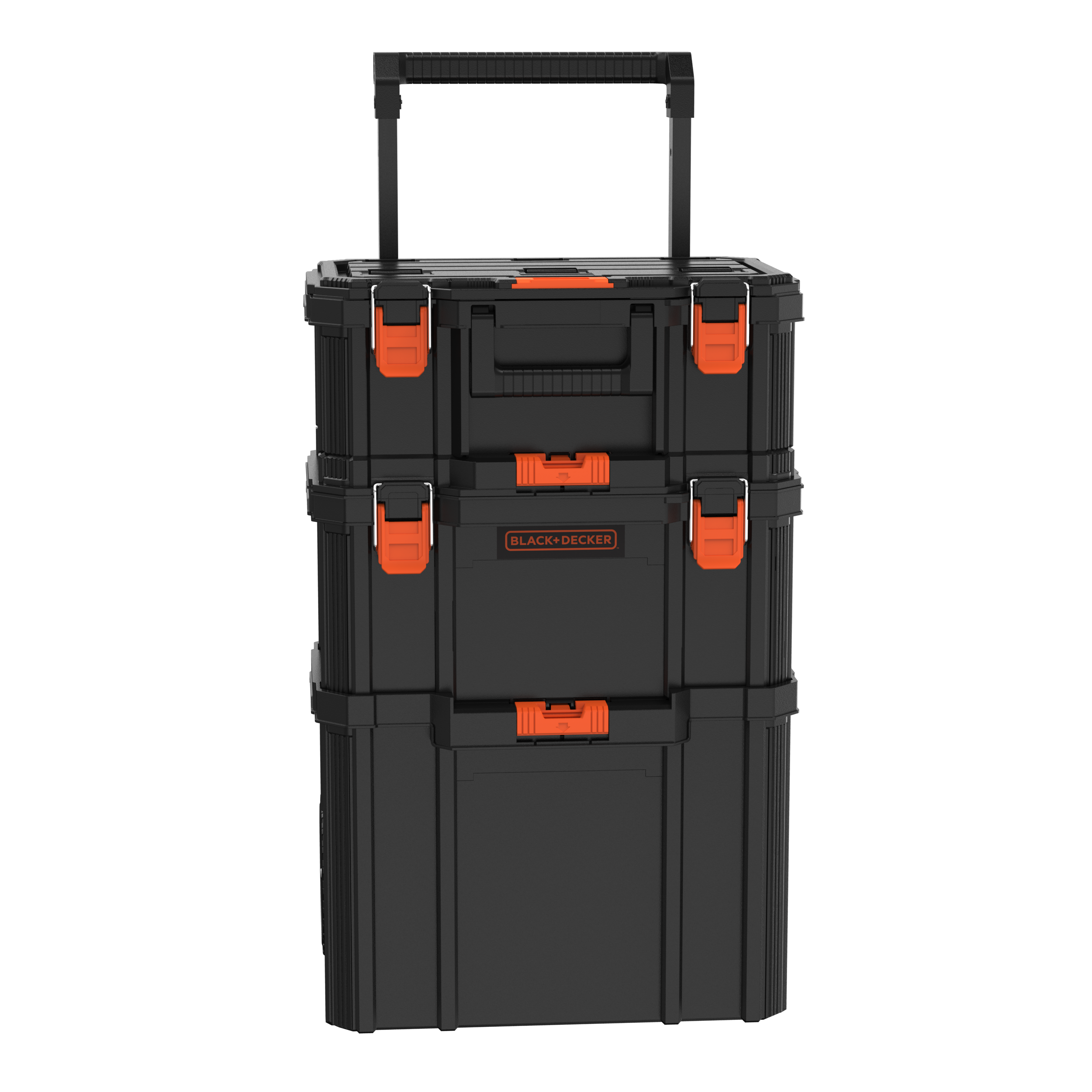 Stackable Storage System - 3 Piece Set (Small, Deep Toolbox, and Rolling Tote)